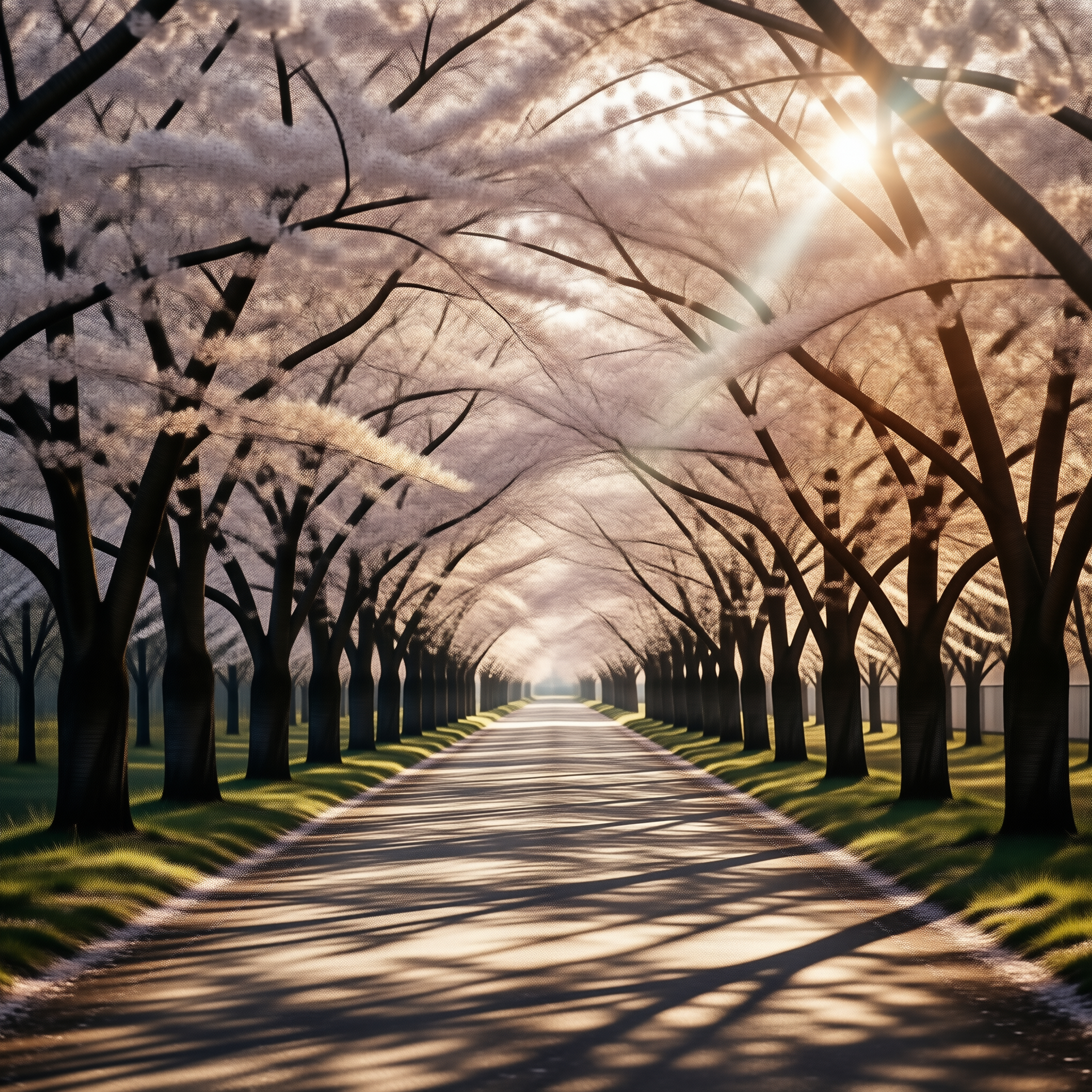 Cherry Blossom Tree Tunnel