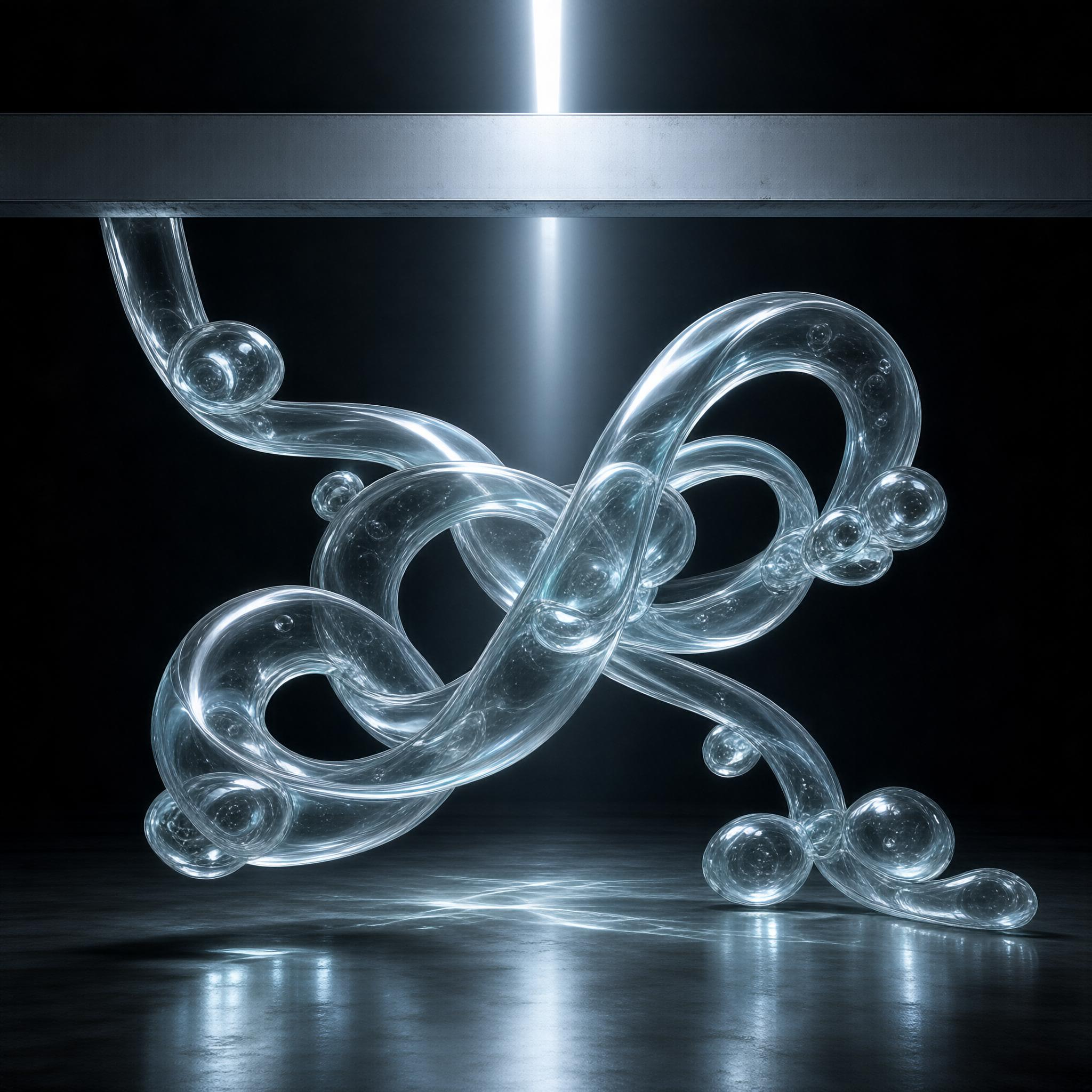 Abstract Glass Sculpture