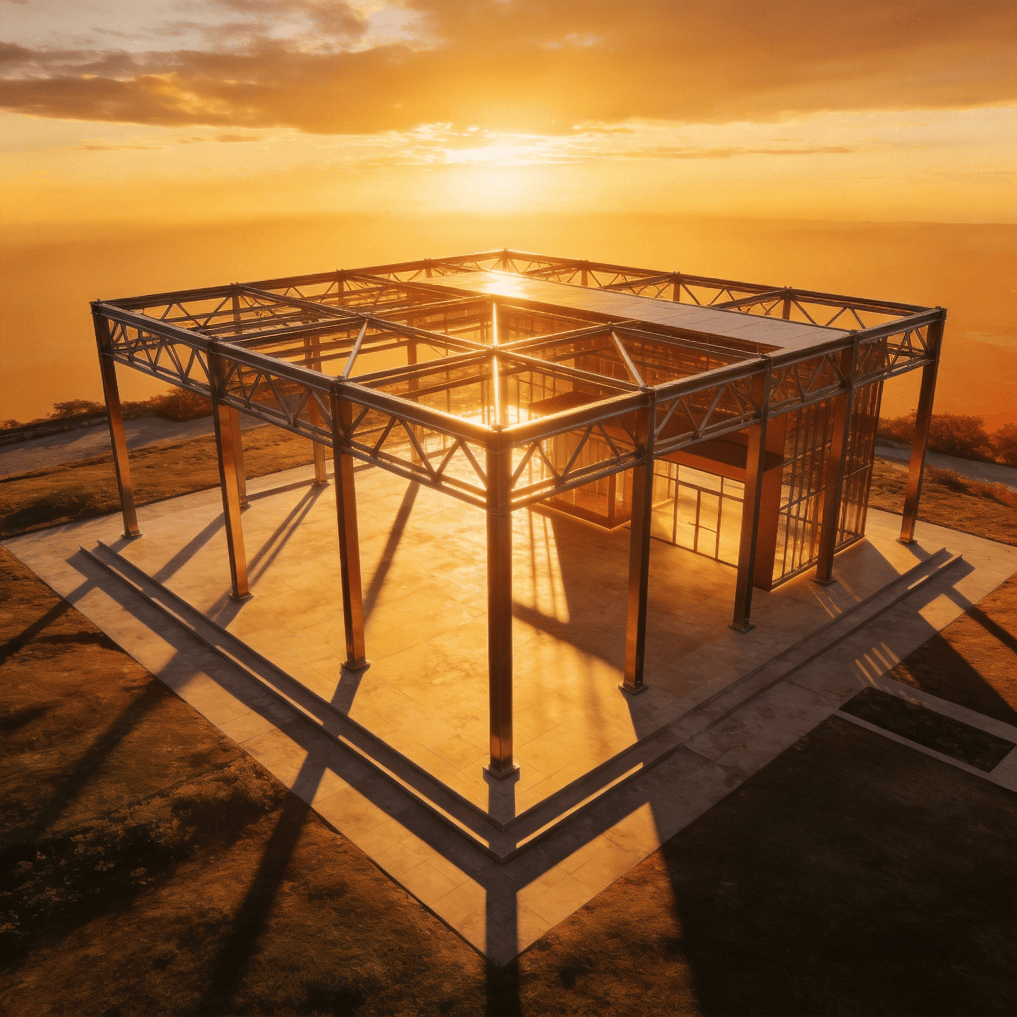 Pavilion in Golden sunset