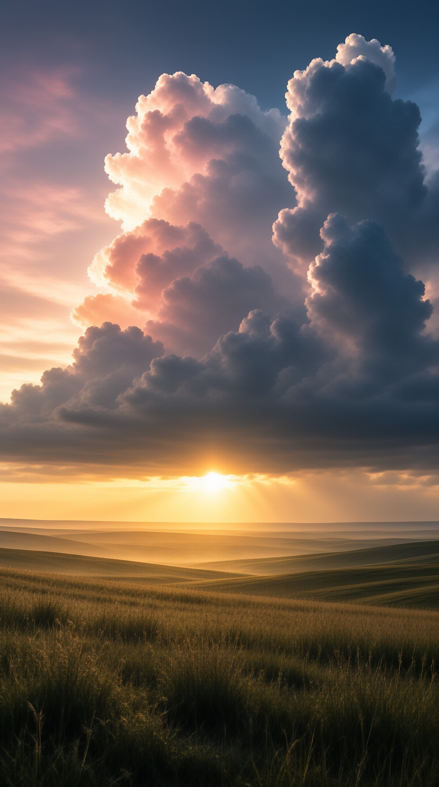 Sunset Over Rolling Hills