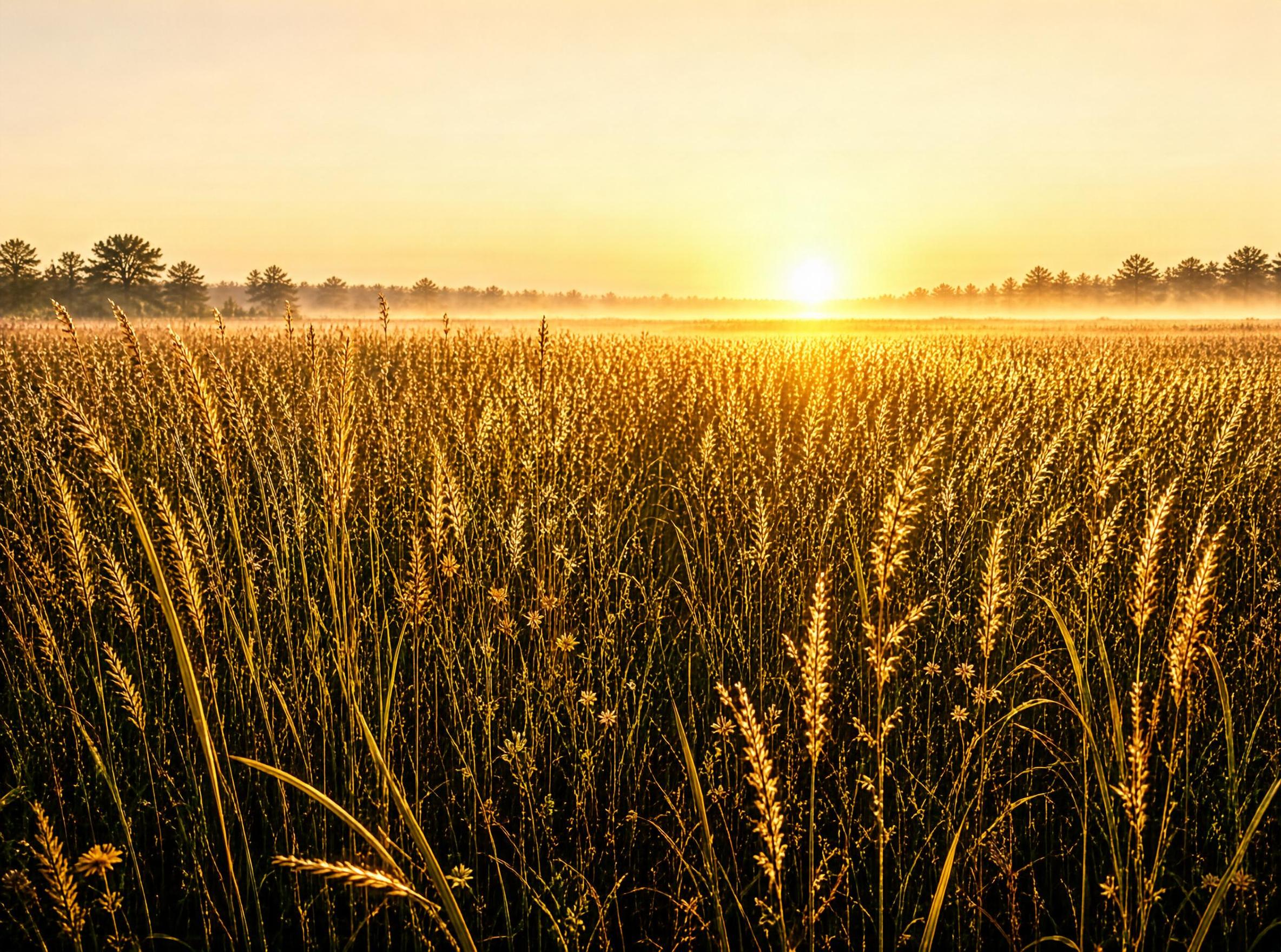 Golden Field at Sunrise
