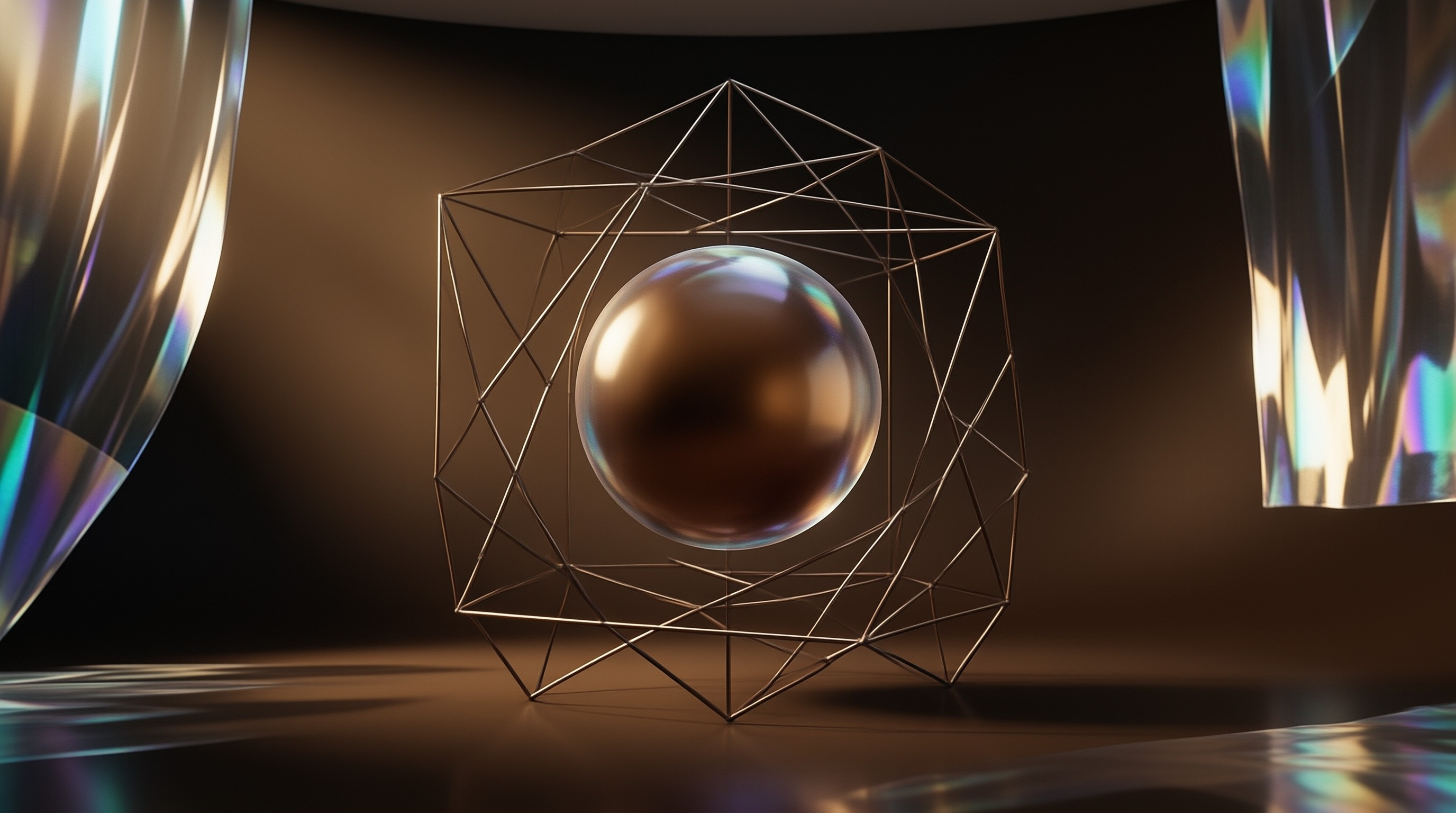 Sphere in Geometric Wireframe