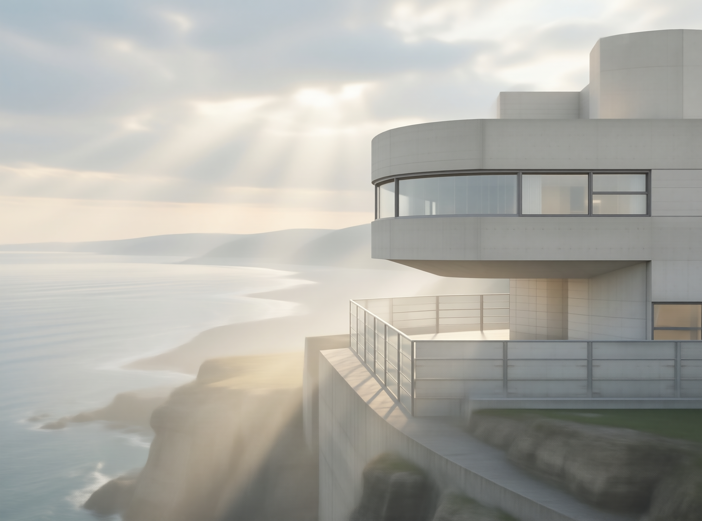 Modern Cliffside Villa by the Sea