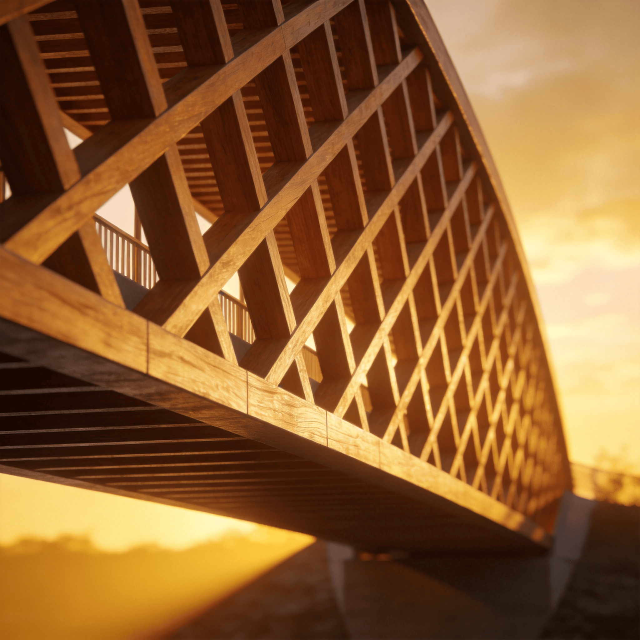 Bridge in Golden Sunset