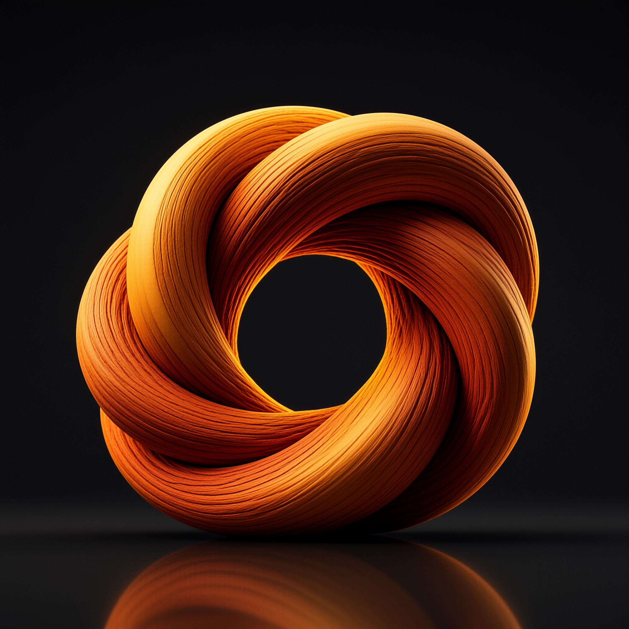 Glowing Orange Twisted Loop