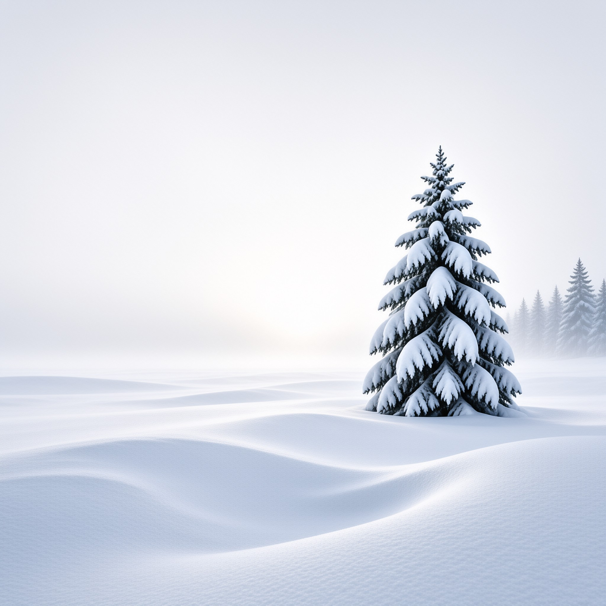 Snowy Pine Tree Landscape