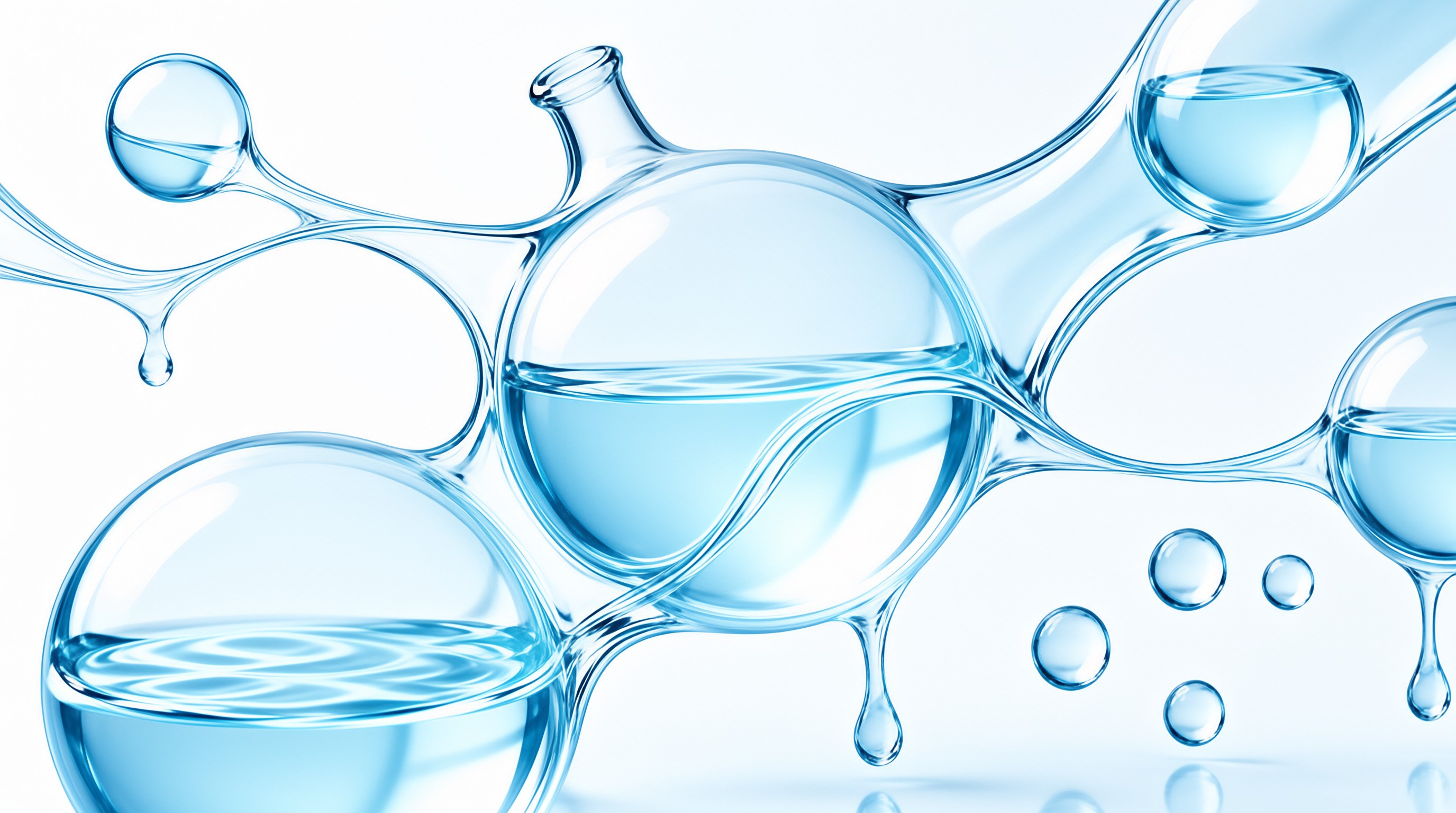 Abstract Blue Liquid Render