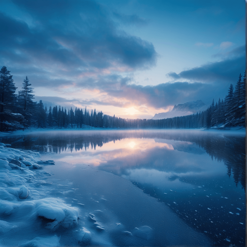 Winter Lake Dawn