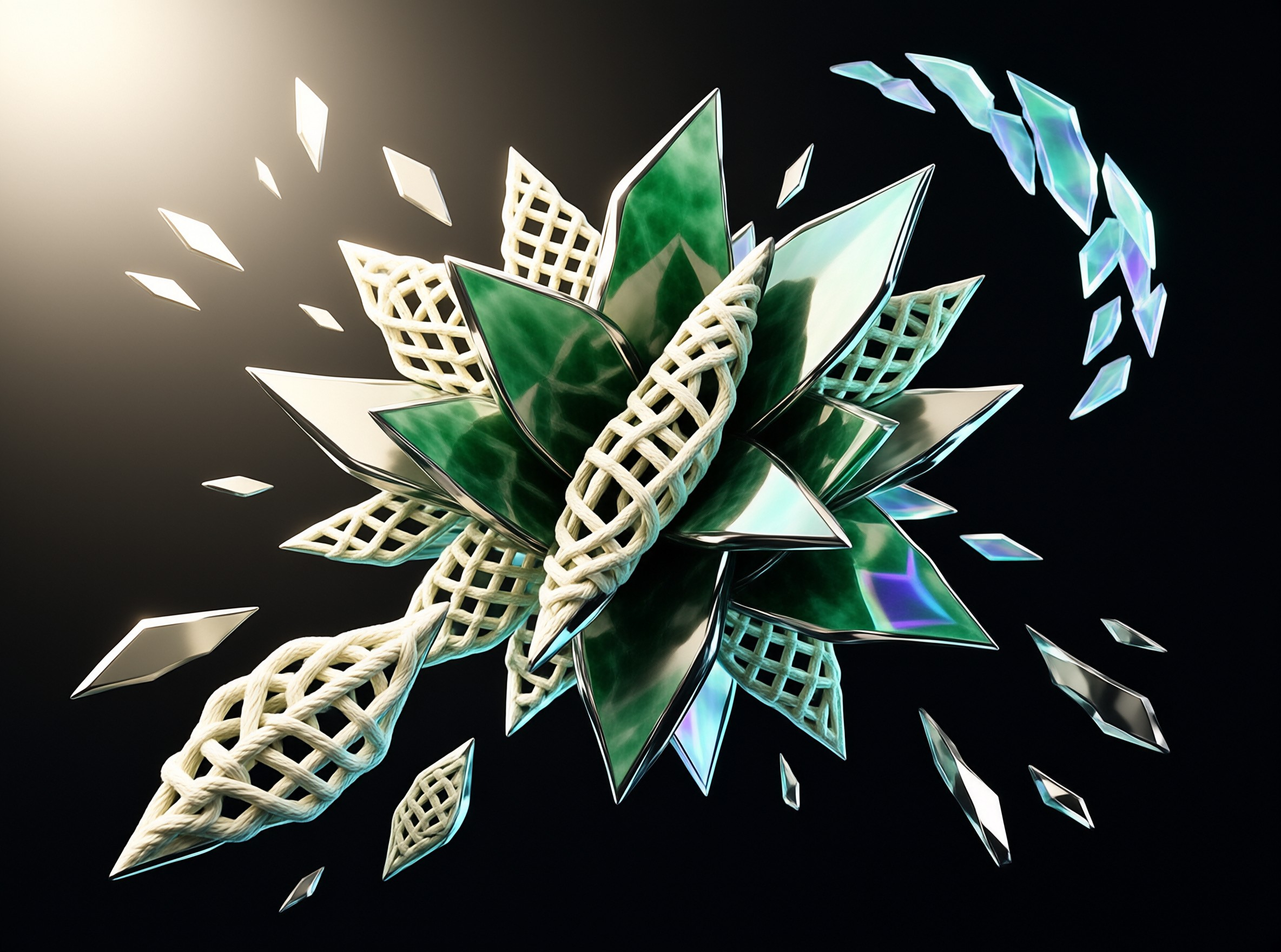 Abstract Metallic Flower