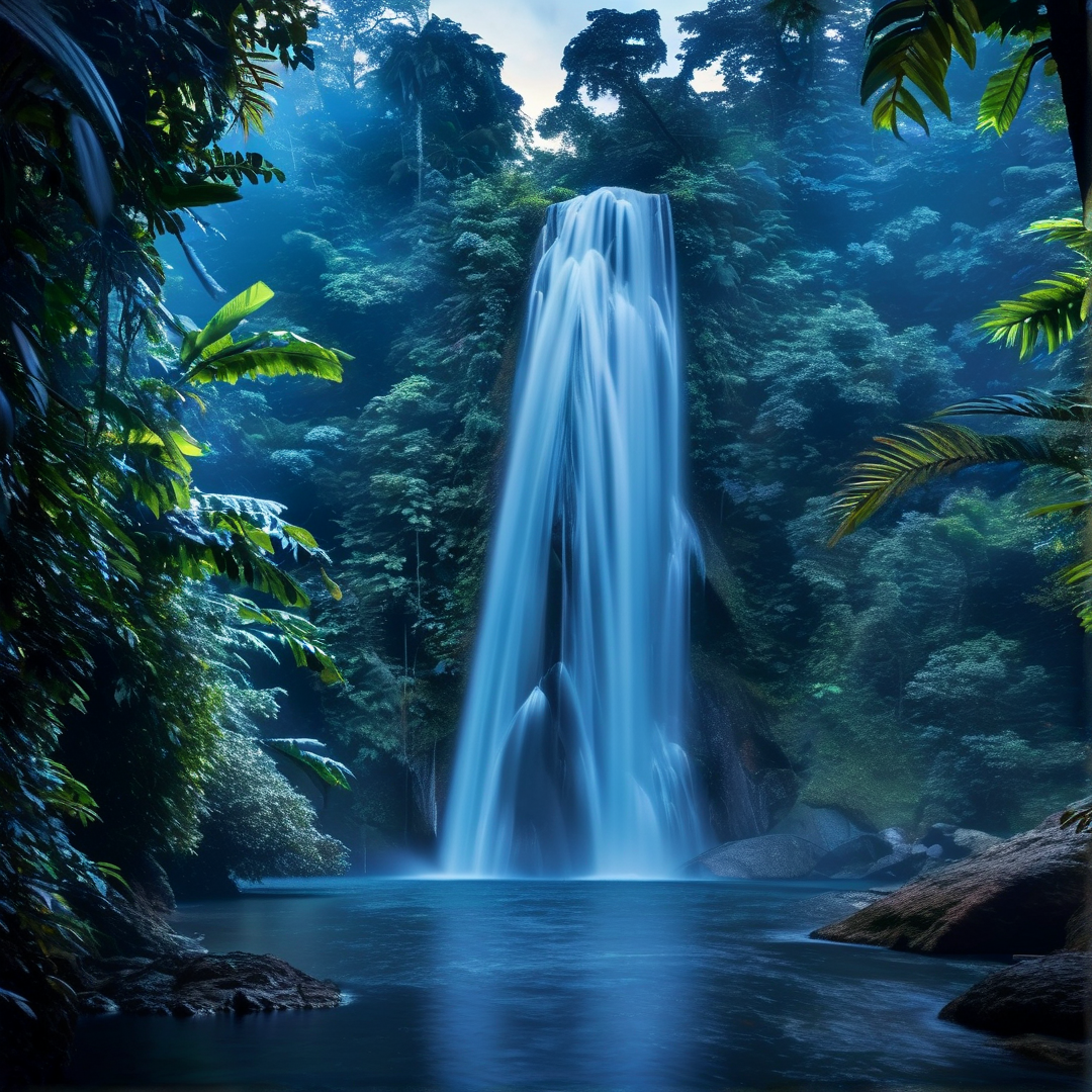 Enchanted Jungle Waterfall