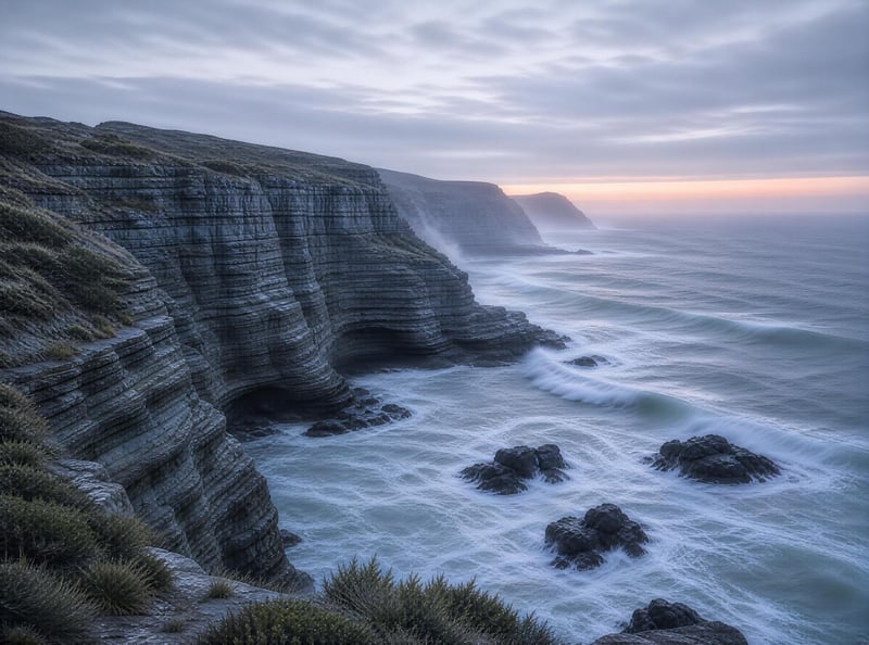 Coastal Cliffs at Dawn