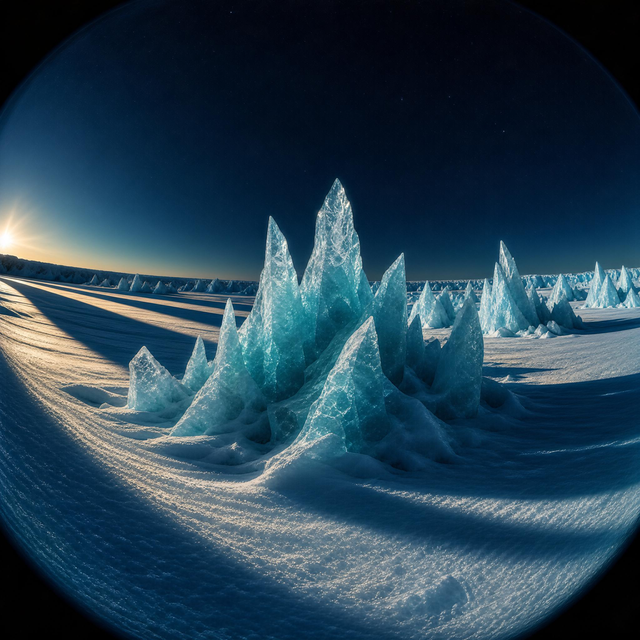 Ice Crystals at Dusk