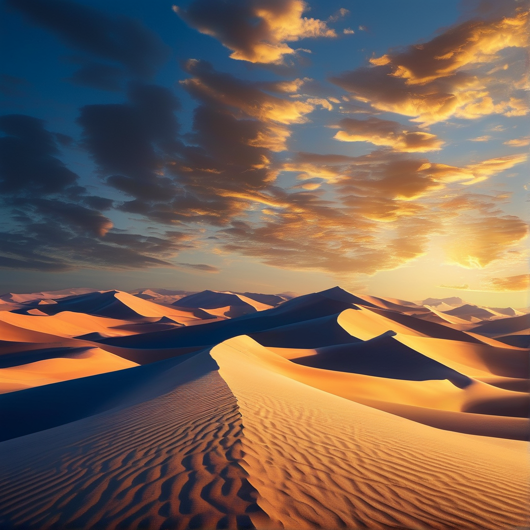 Desert Dunes at Sunset