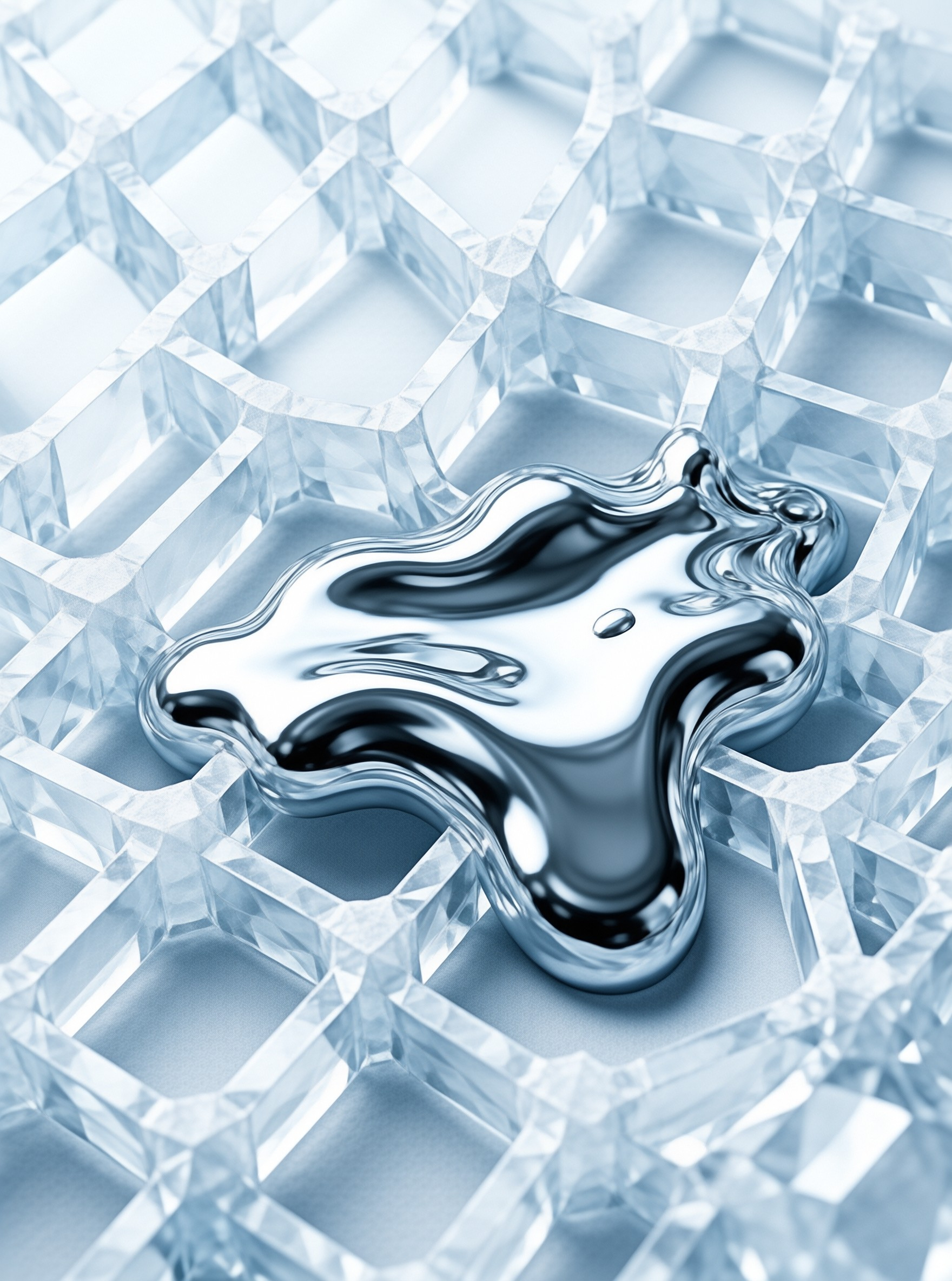 Liquid Metal in Crystal Grid