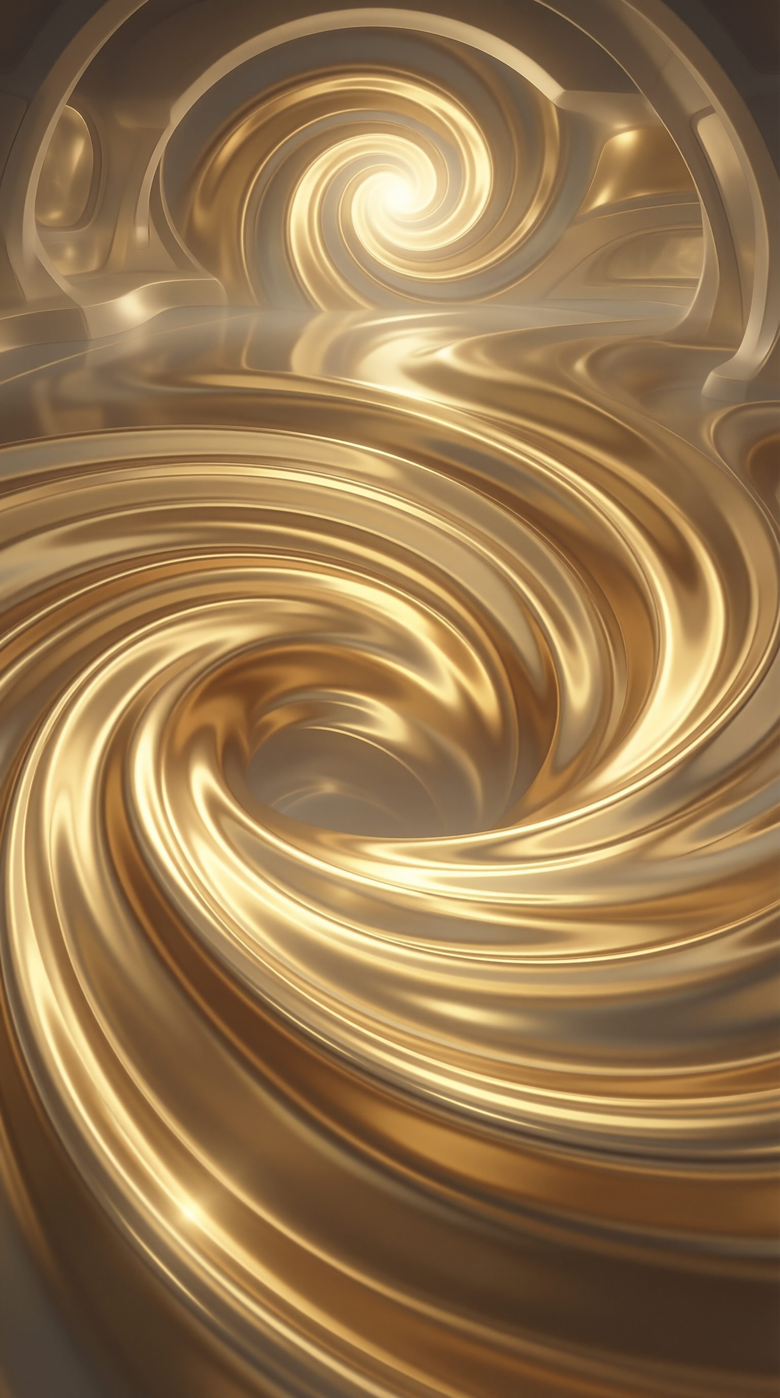 Golden Liquid Swirl