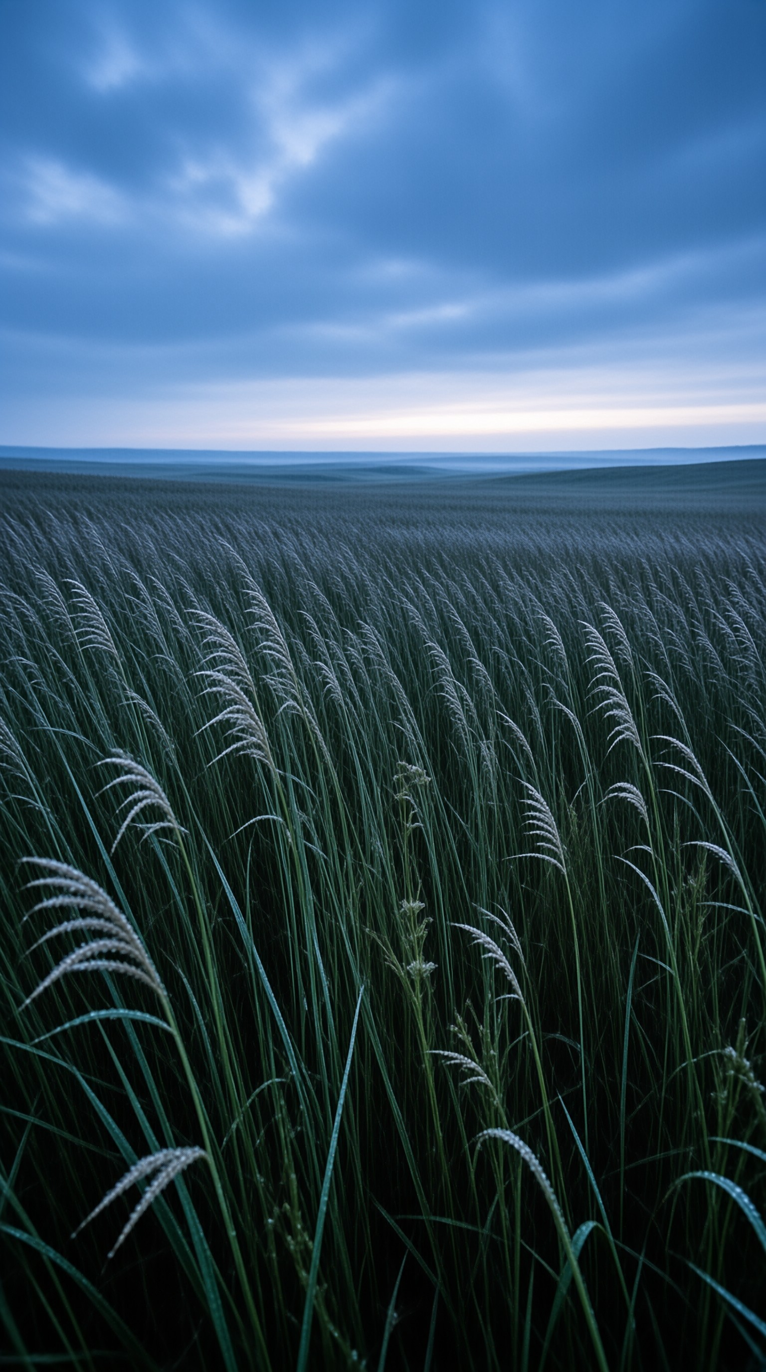 Serene Blue Grass Field