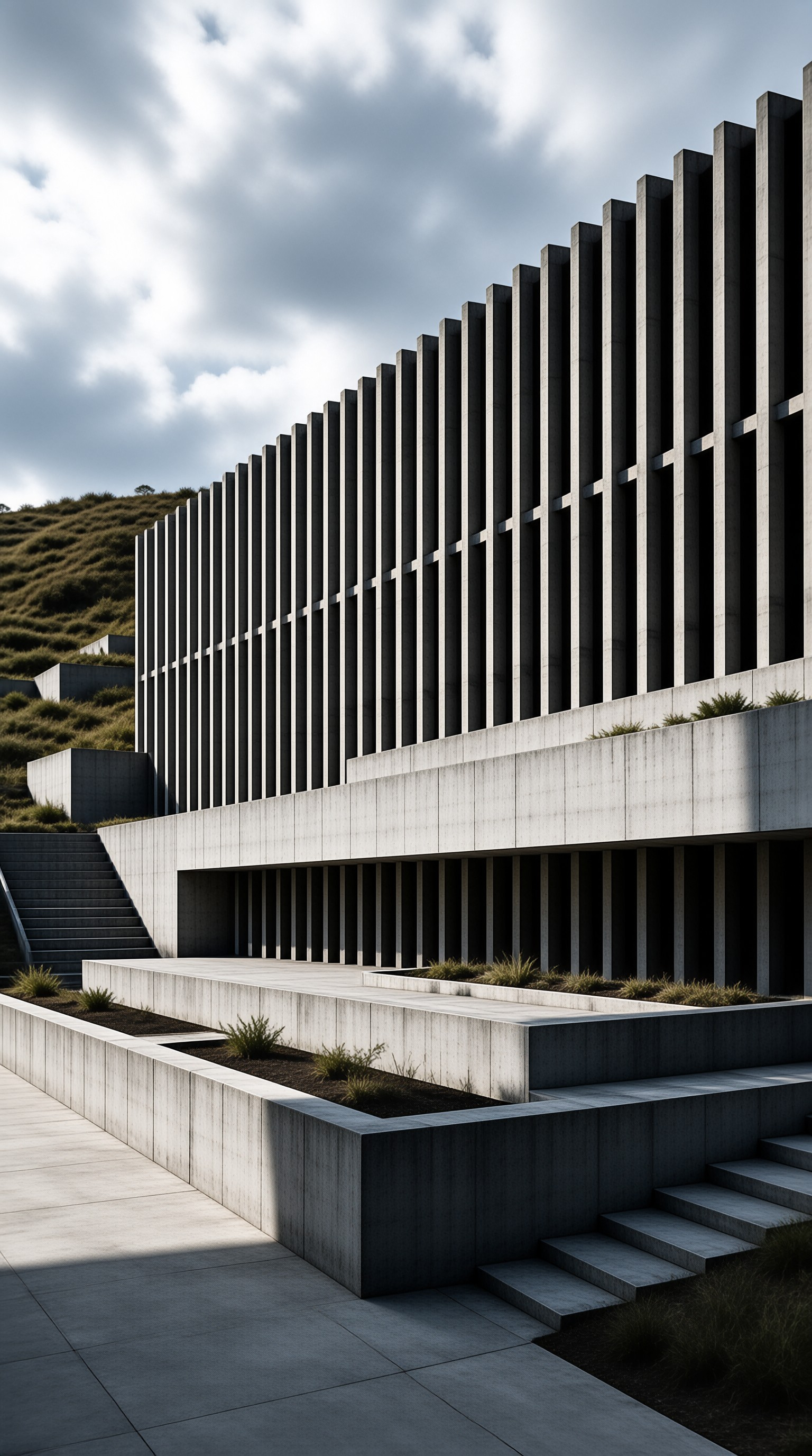 Modern Concrete Slope Building