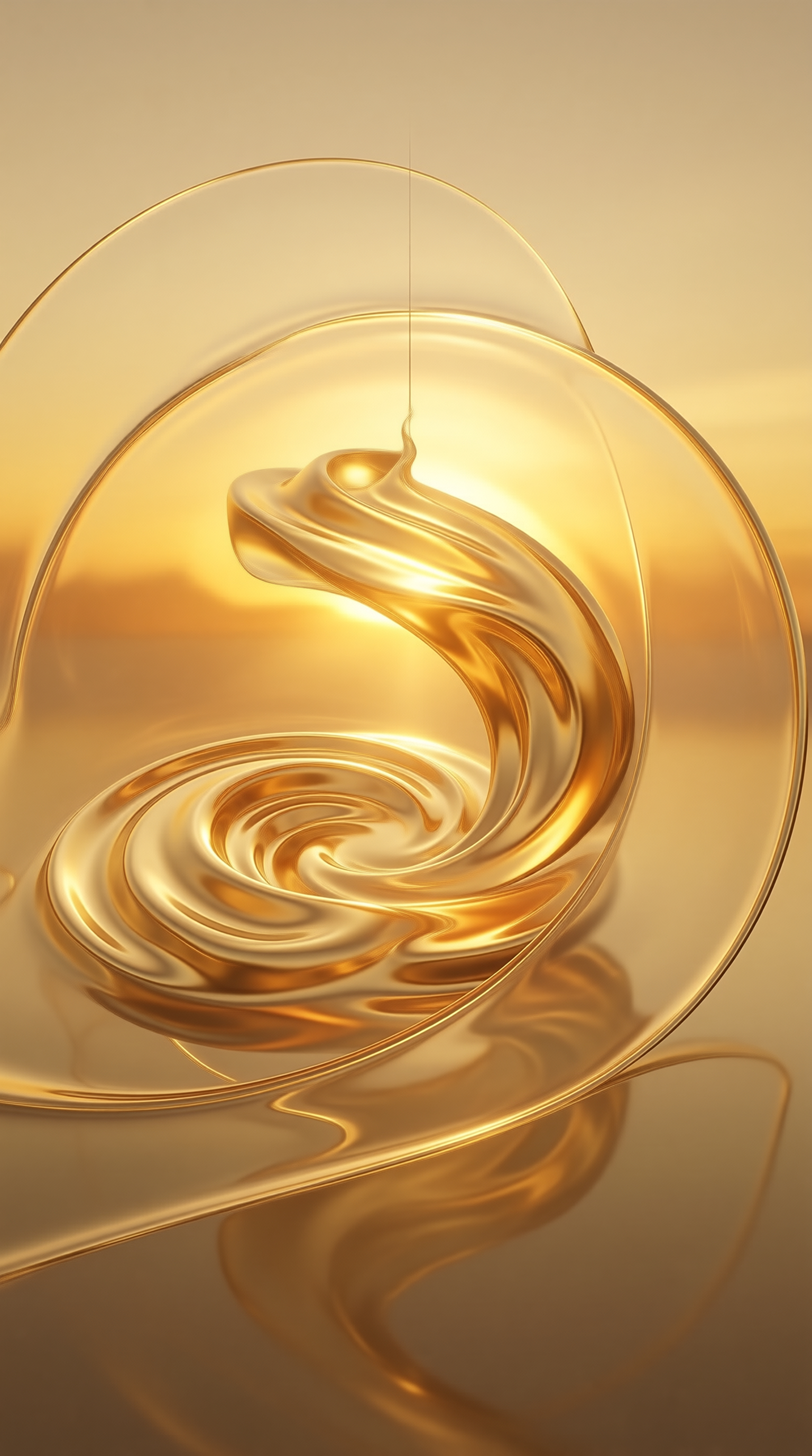 Golden Liquid Swirl