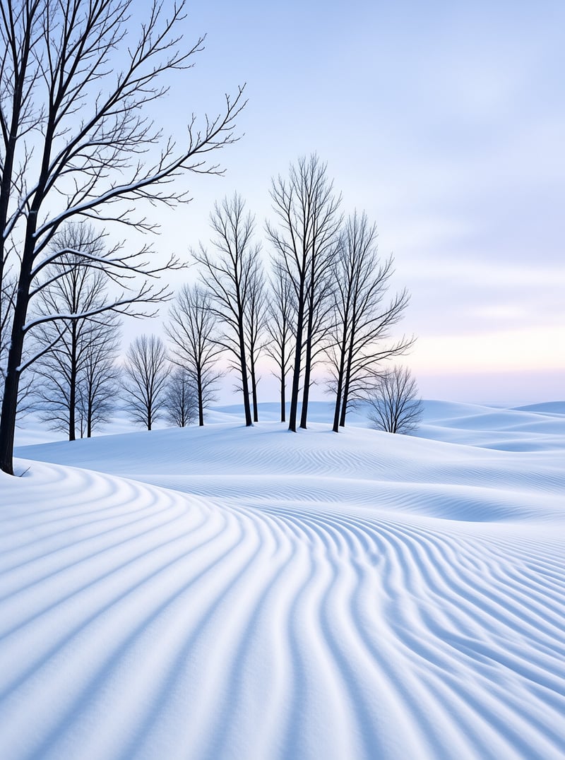 Serene Winter Snow Scene