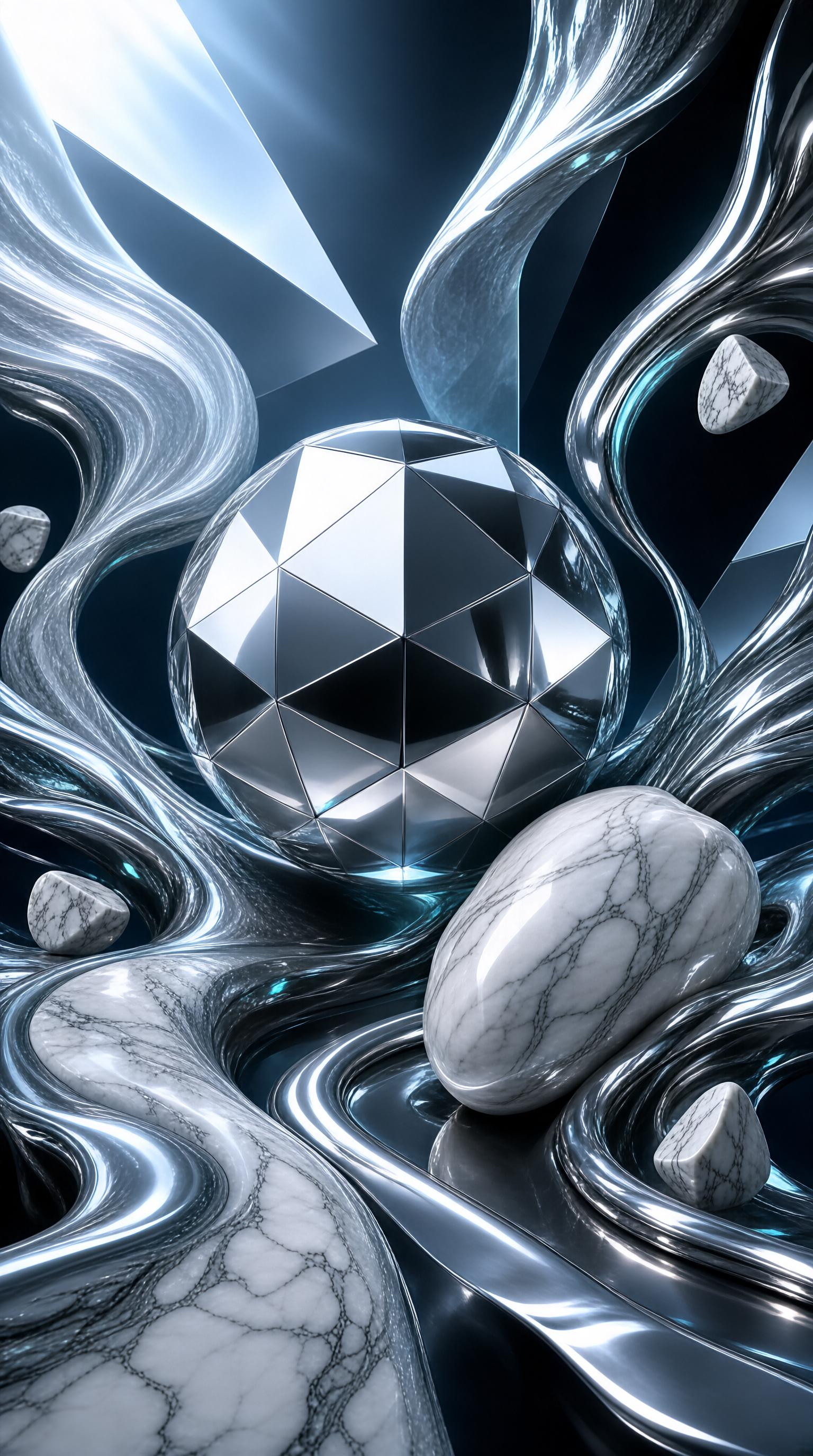 Metallic Abstract Sphere