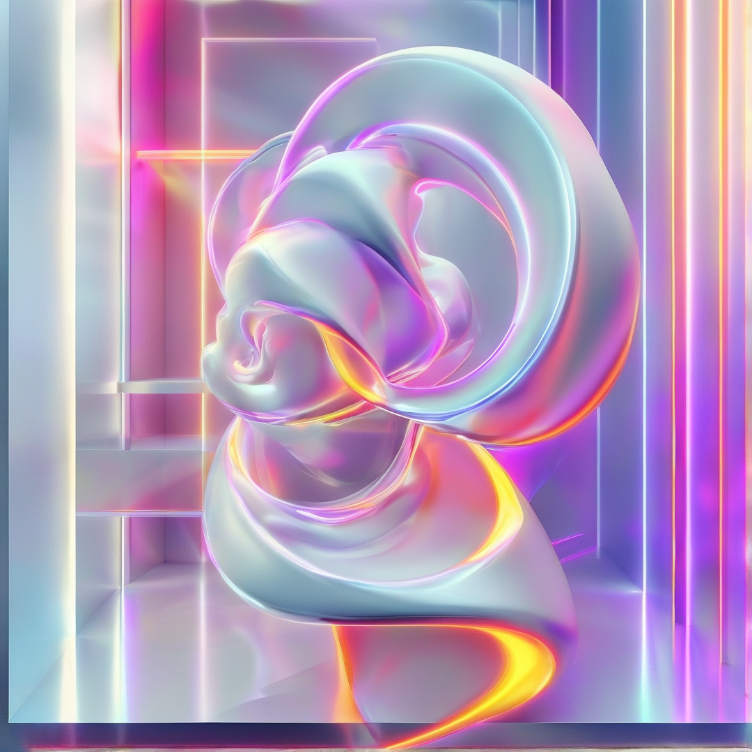 Iridescent Abstract Form