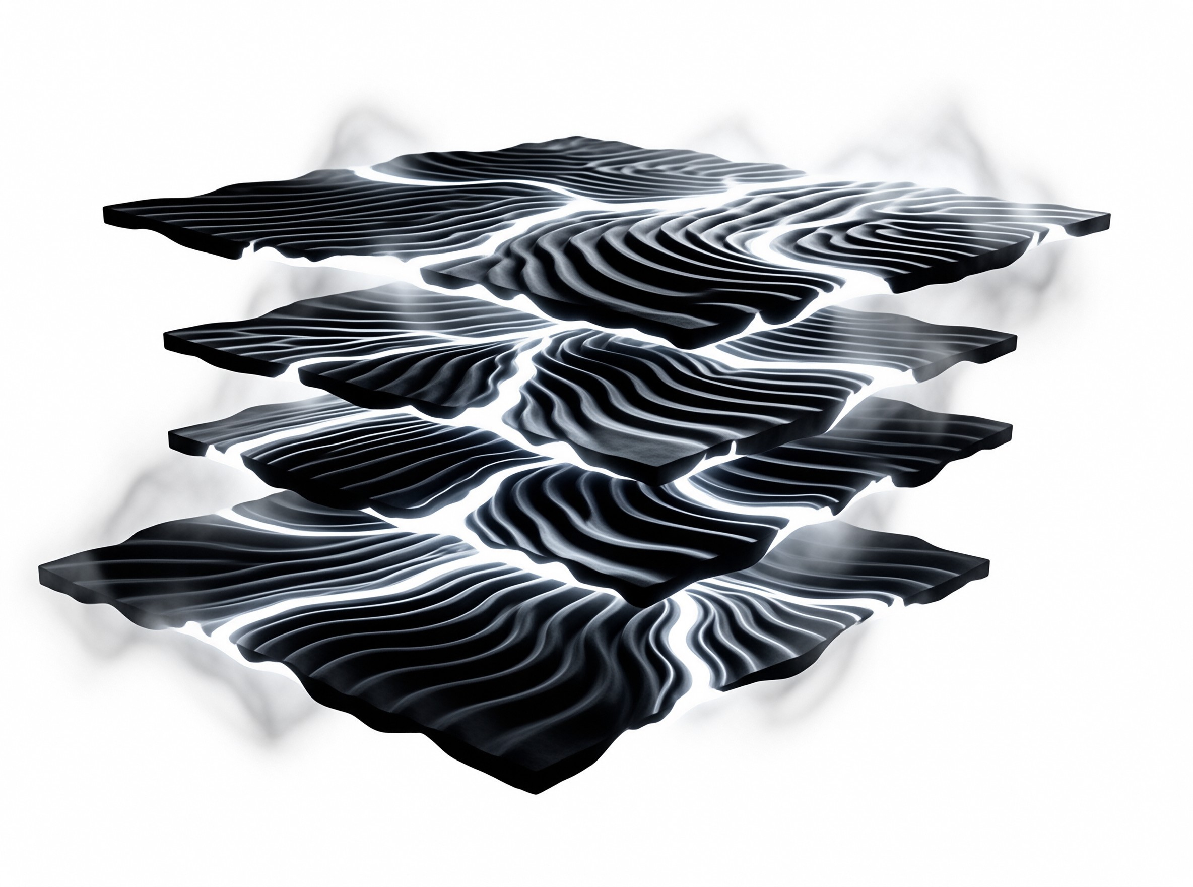 Floating Wavy Layers