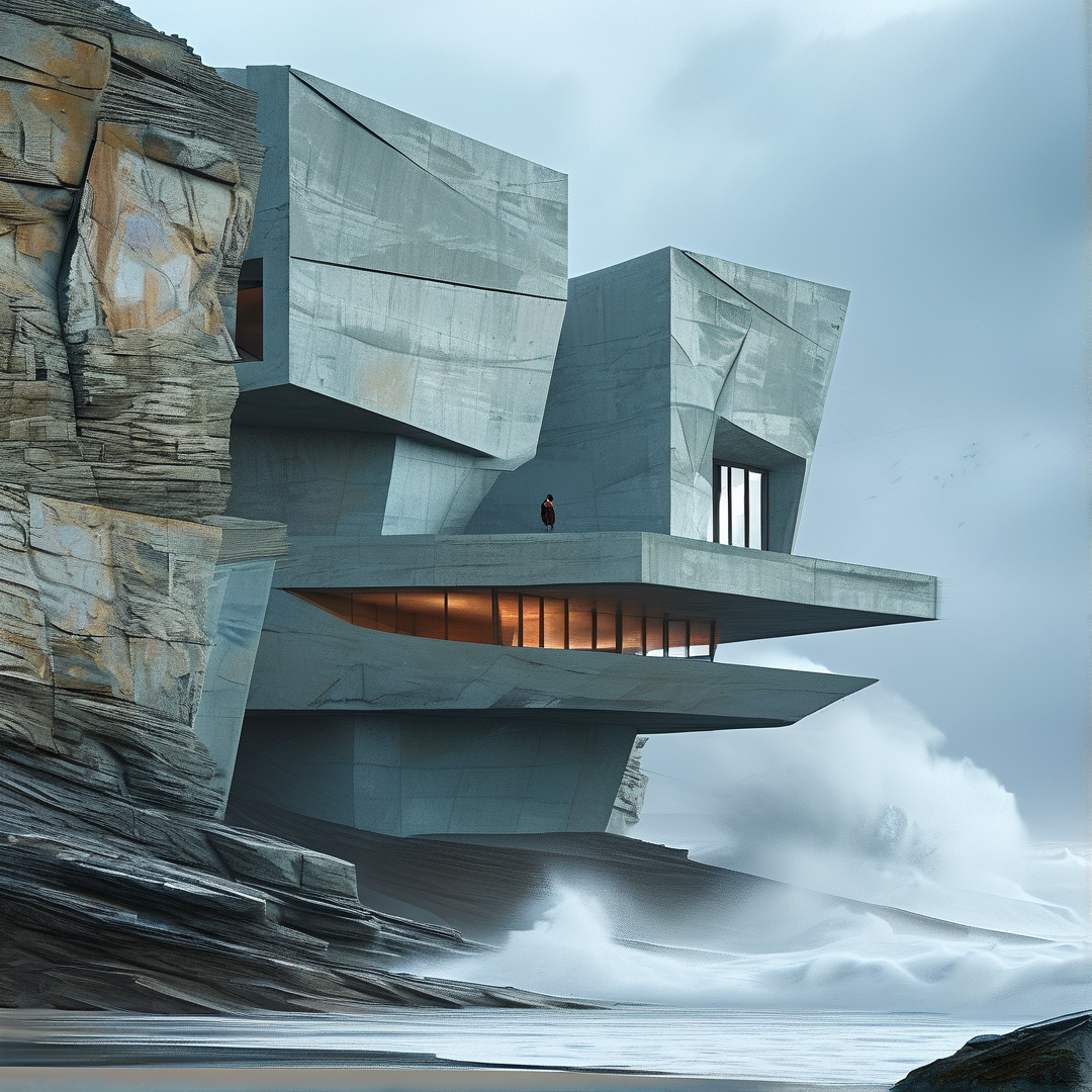 Futuristic Cliffside Villa
