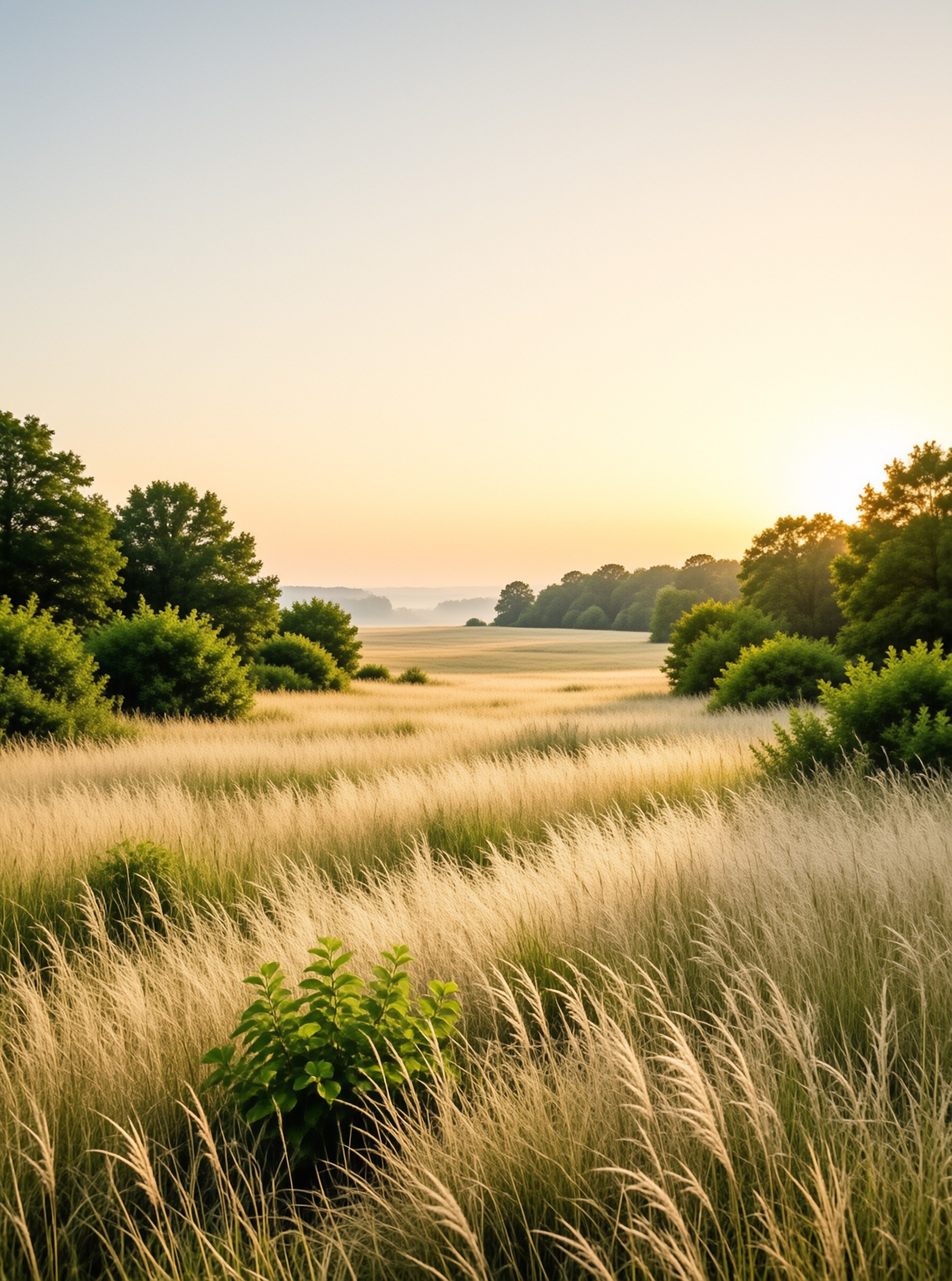 Golden Meadow at Sunrise