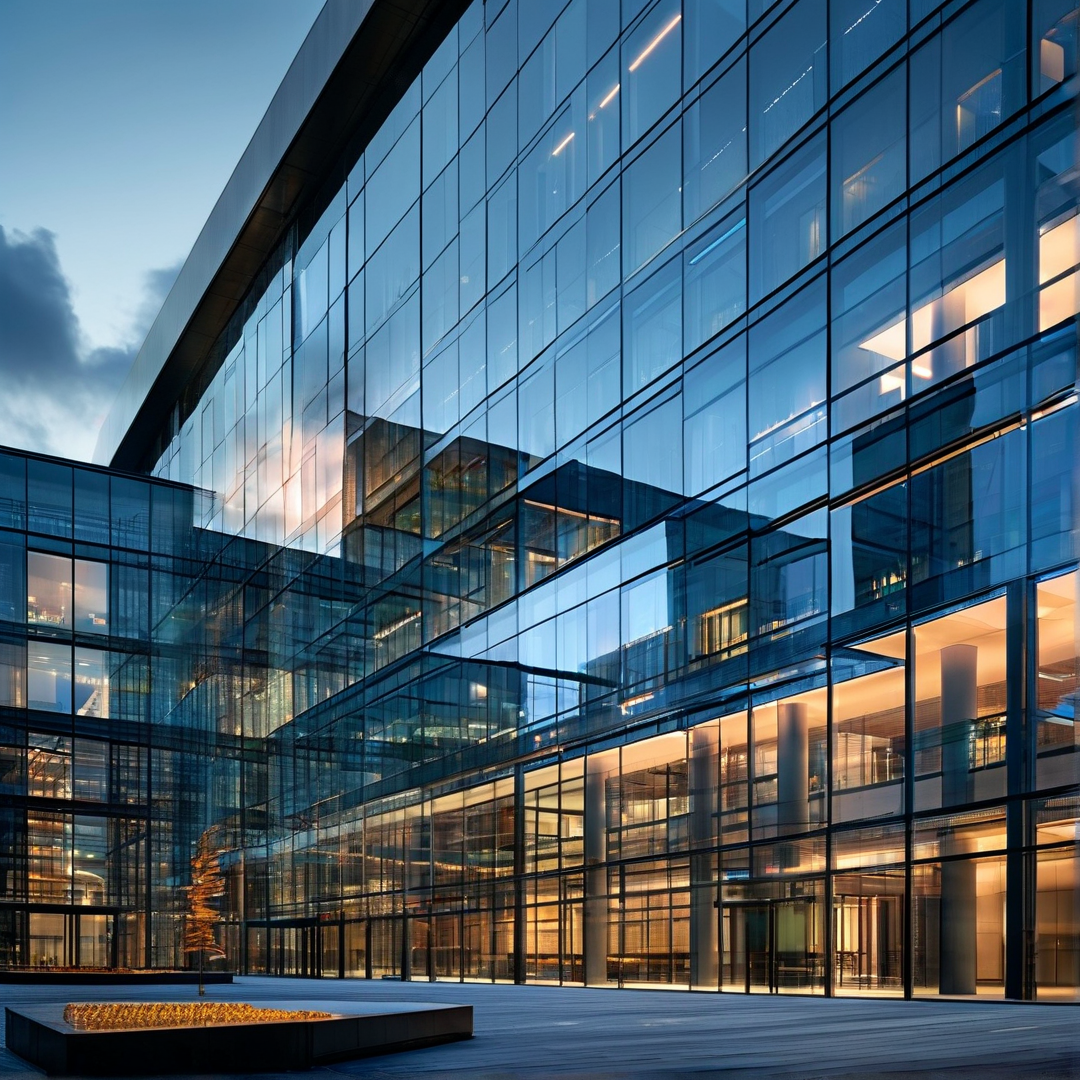 Modern Glass Office Building