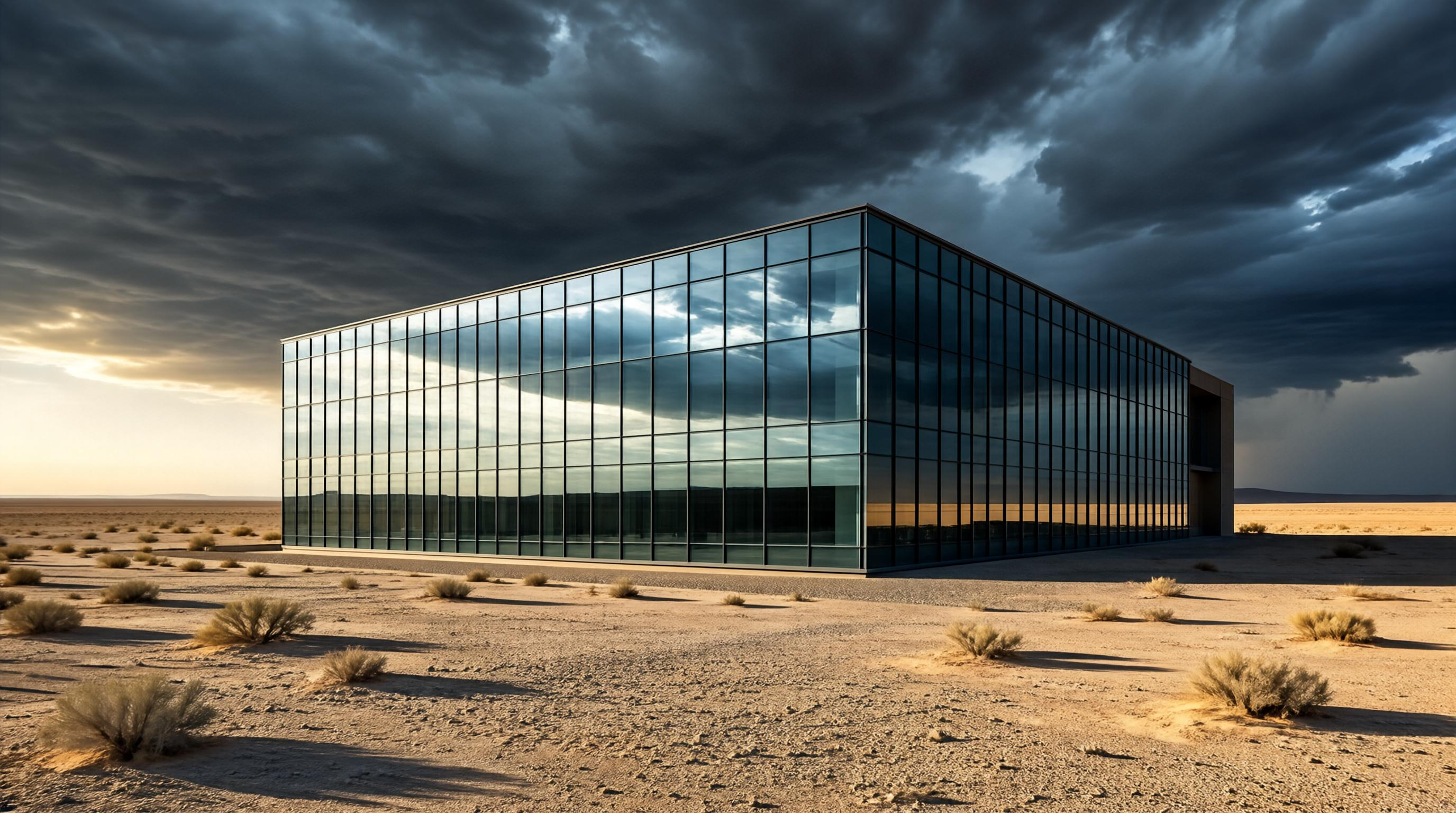 Glass Building in Desert