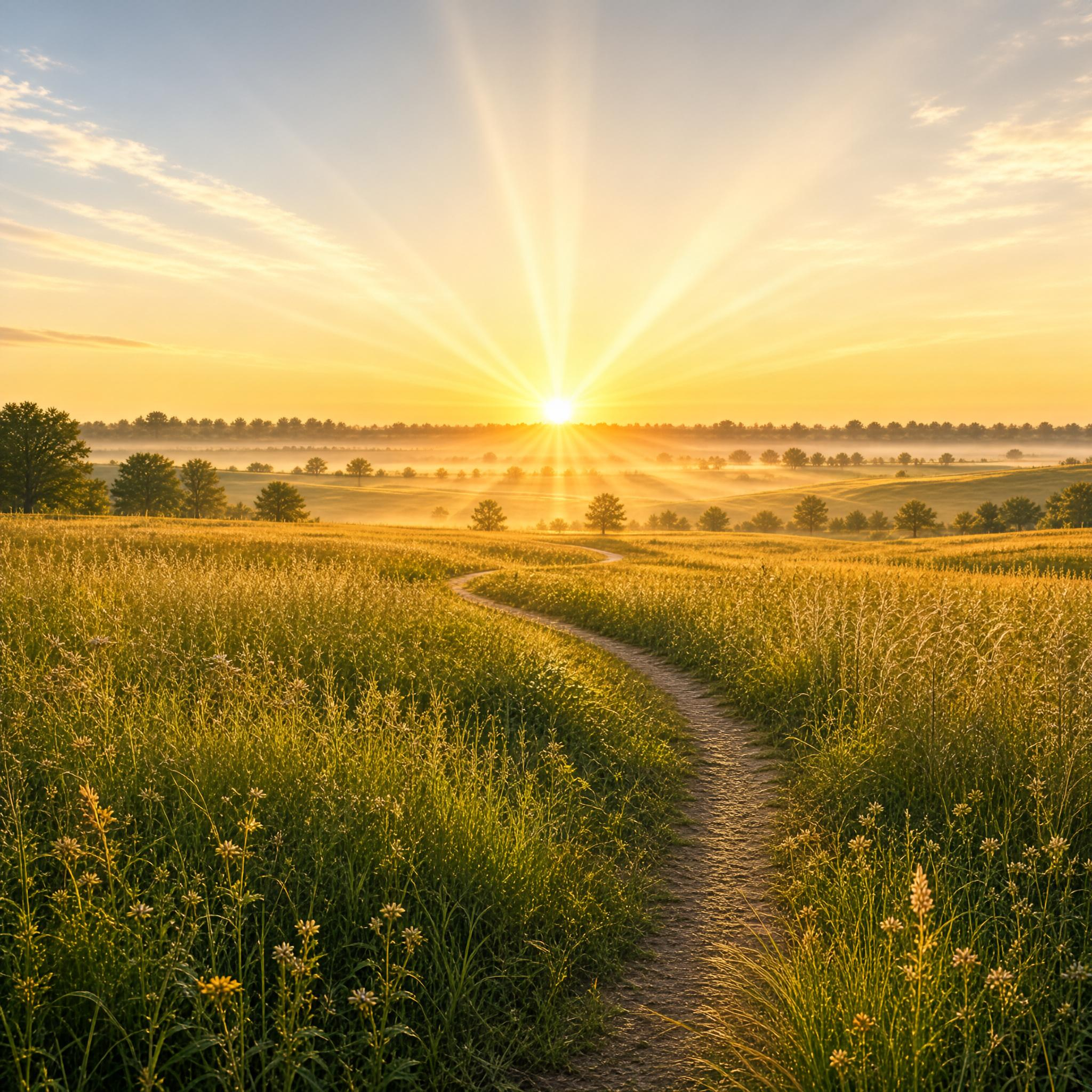 Winding Path at Sunrise