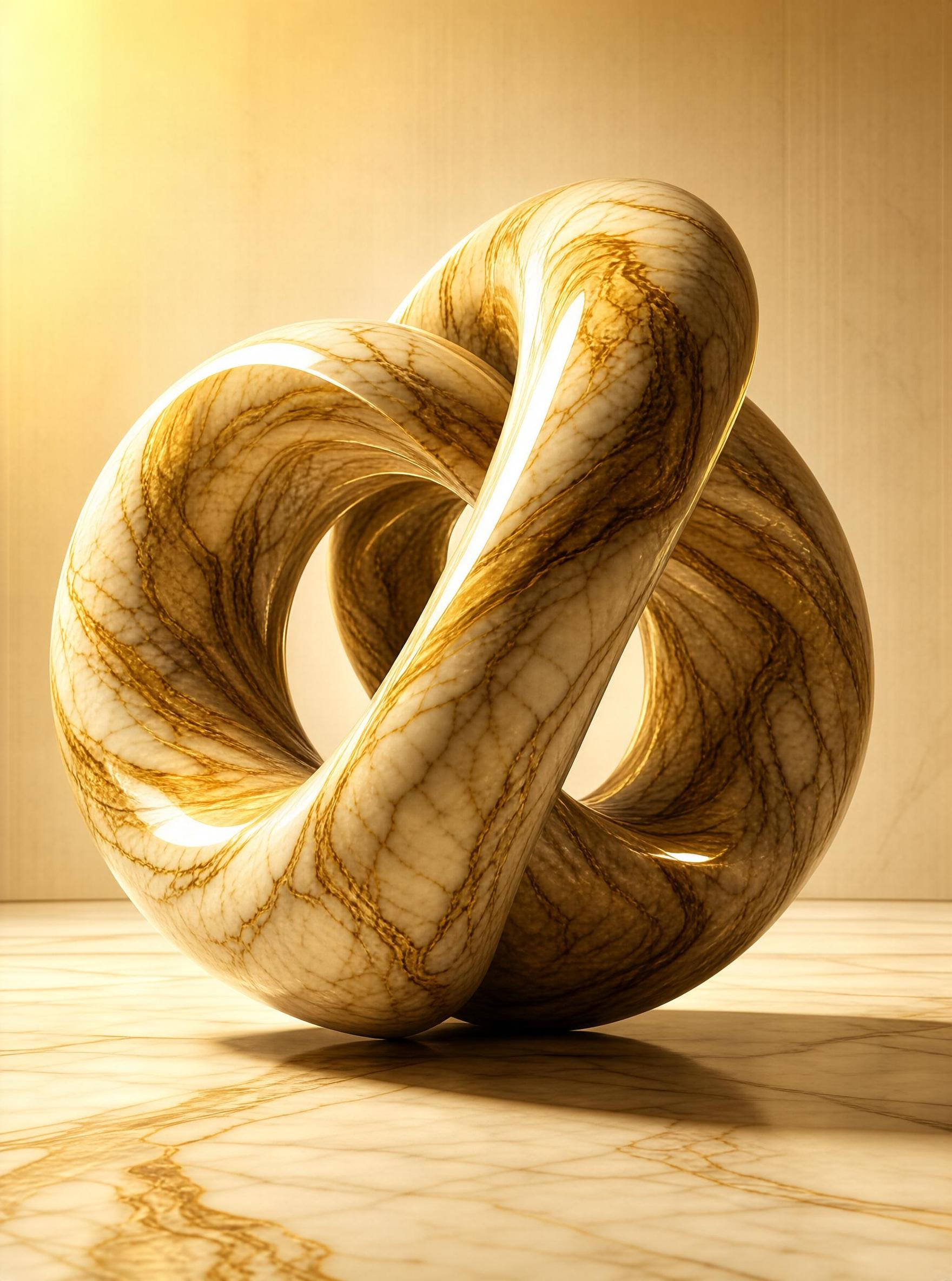 Marble Infinity Knot Sculpture