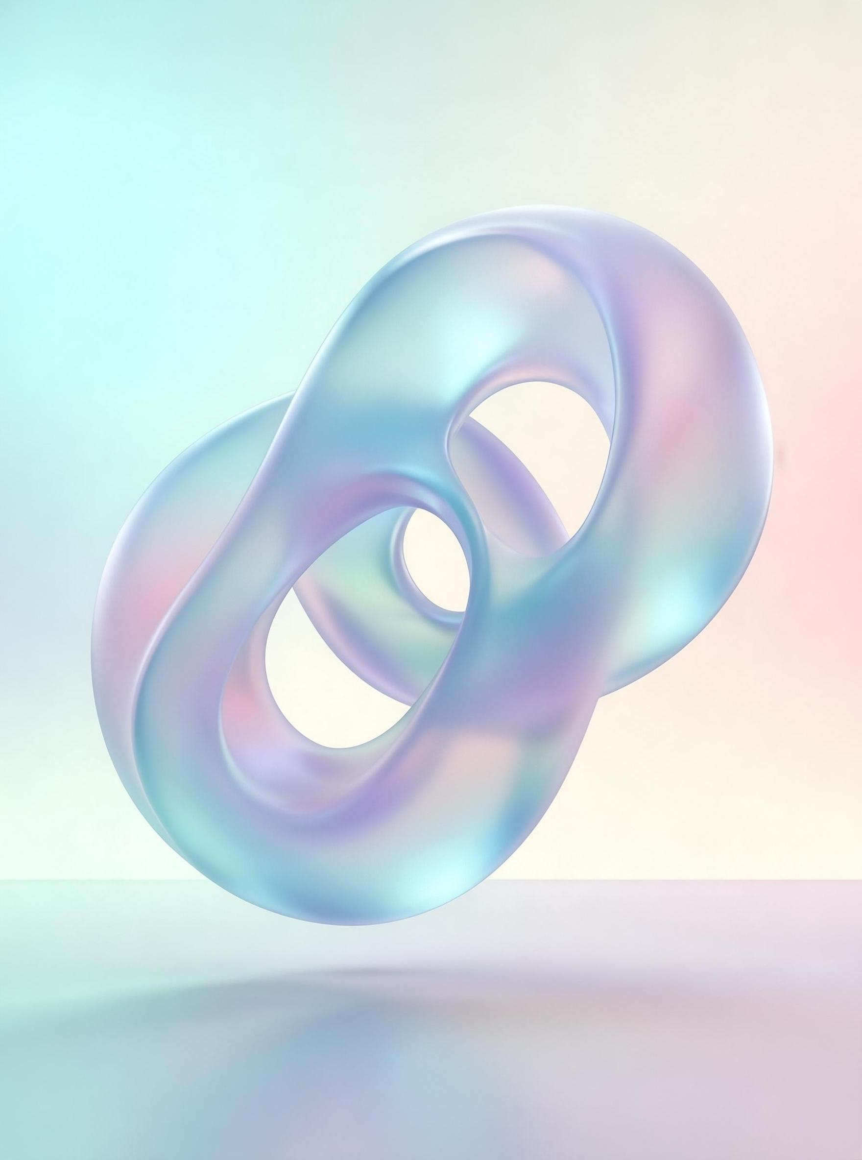 Abstract Iridescent Torus Knot