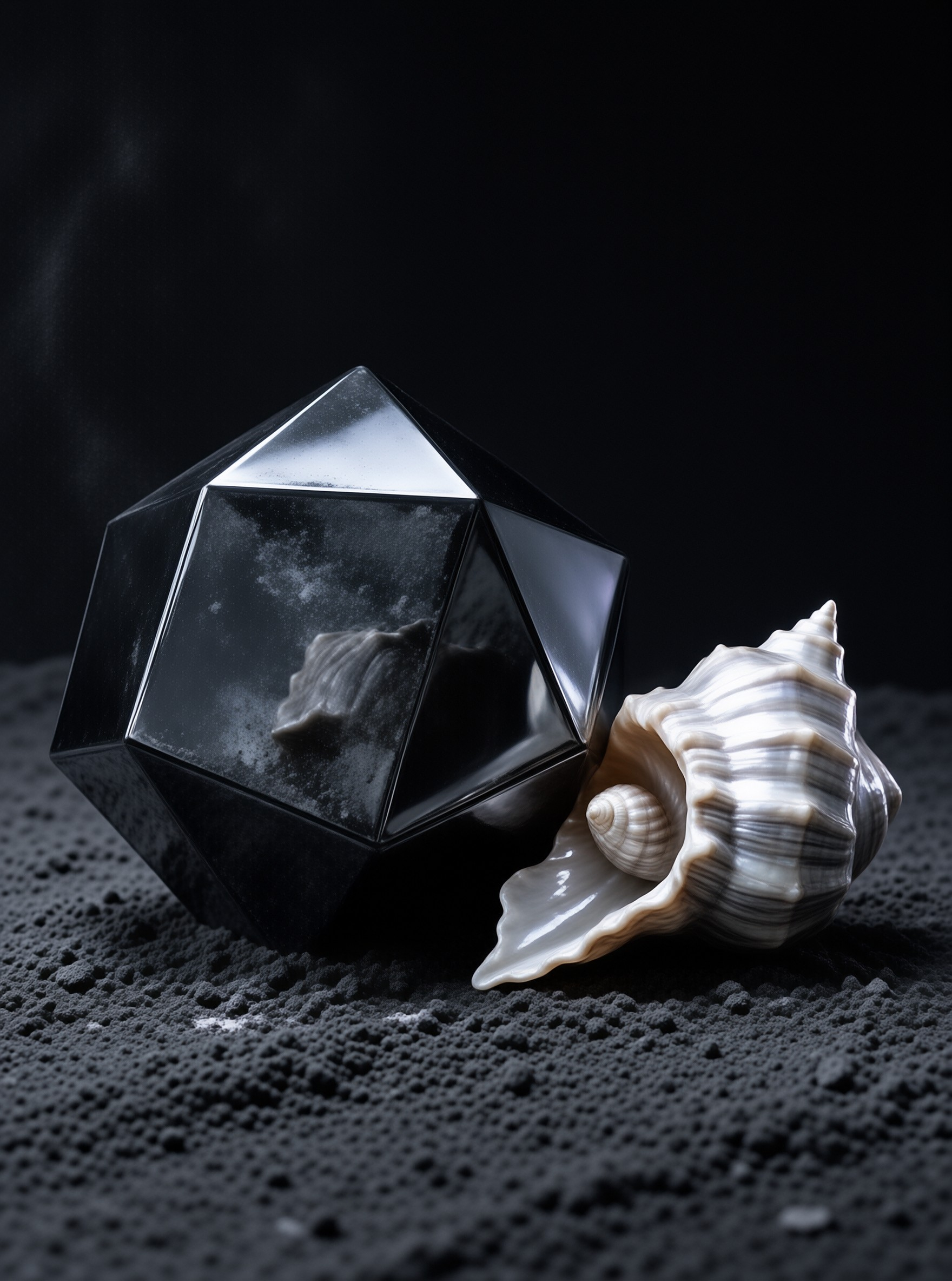 Black Polyhedron and Shell