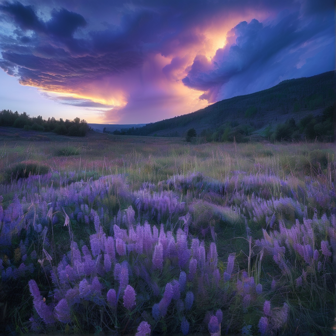 Twilight Purple Meadow