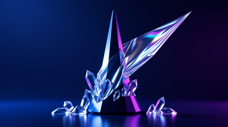 Futuristic Glowing Crystals