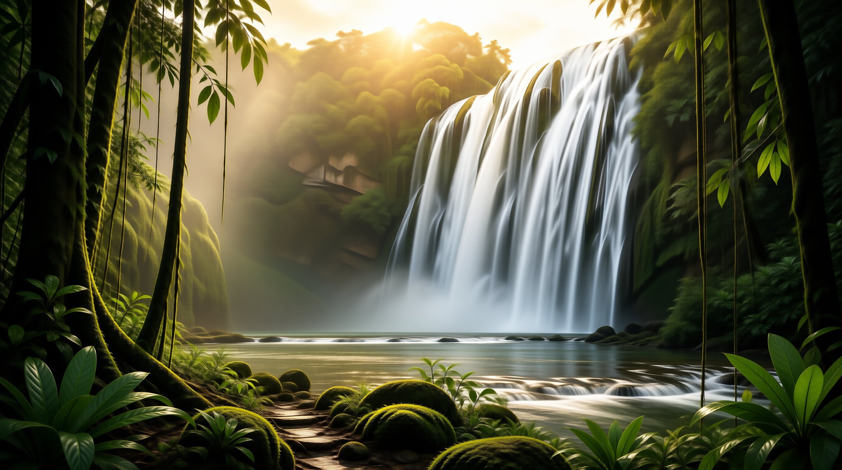 Jungle Waterfall Landscape