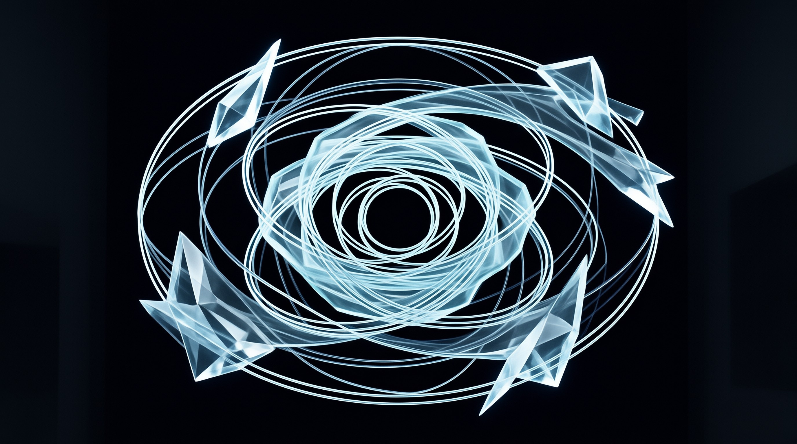 Glowing Crystal Spiral Design