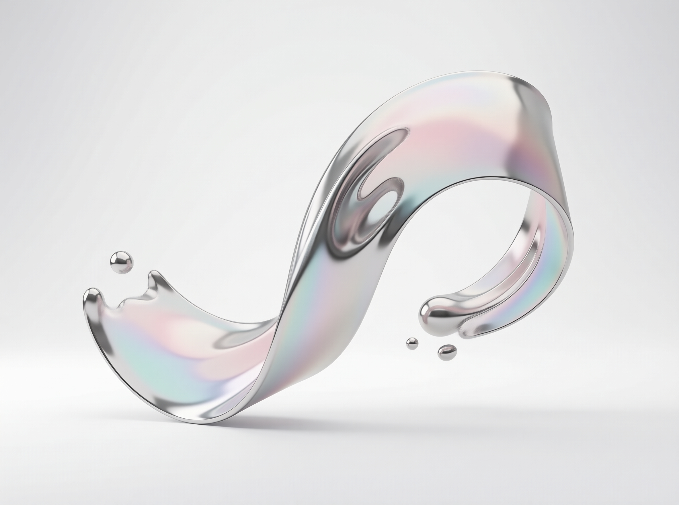 Iridescent Liquid Metal Form