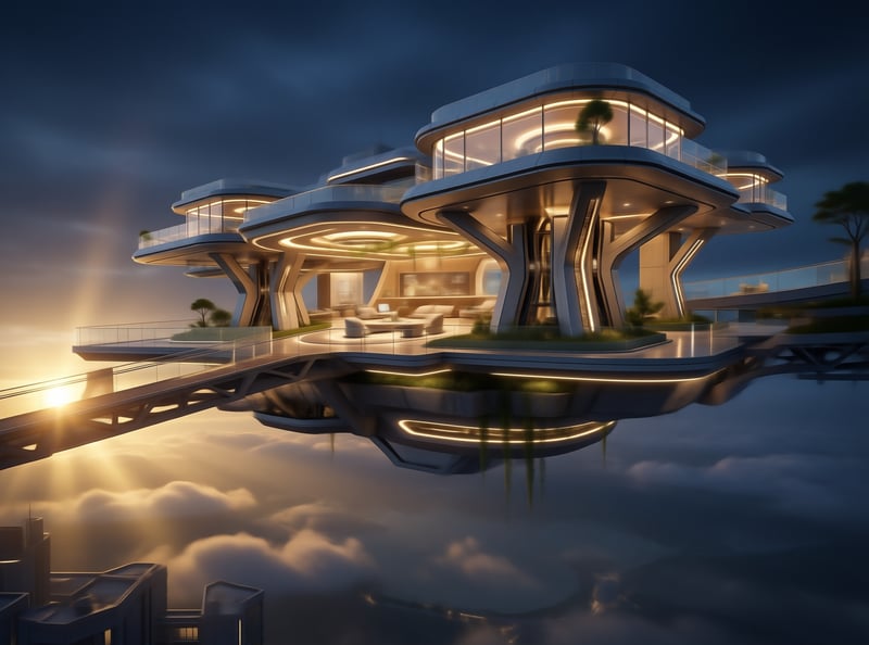 Futuristic Cloud Mansion