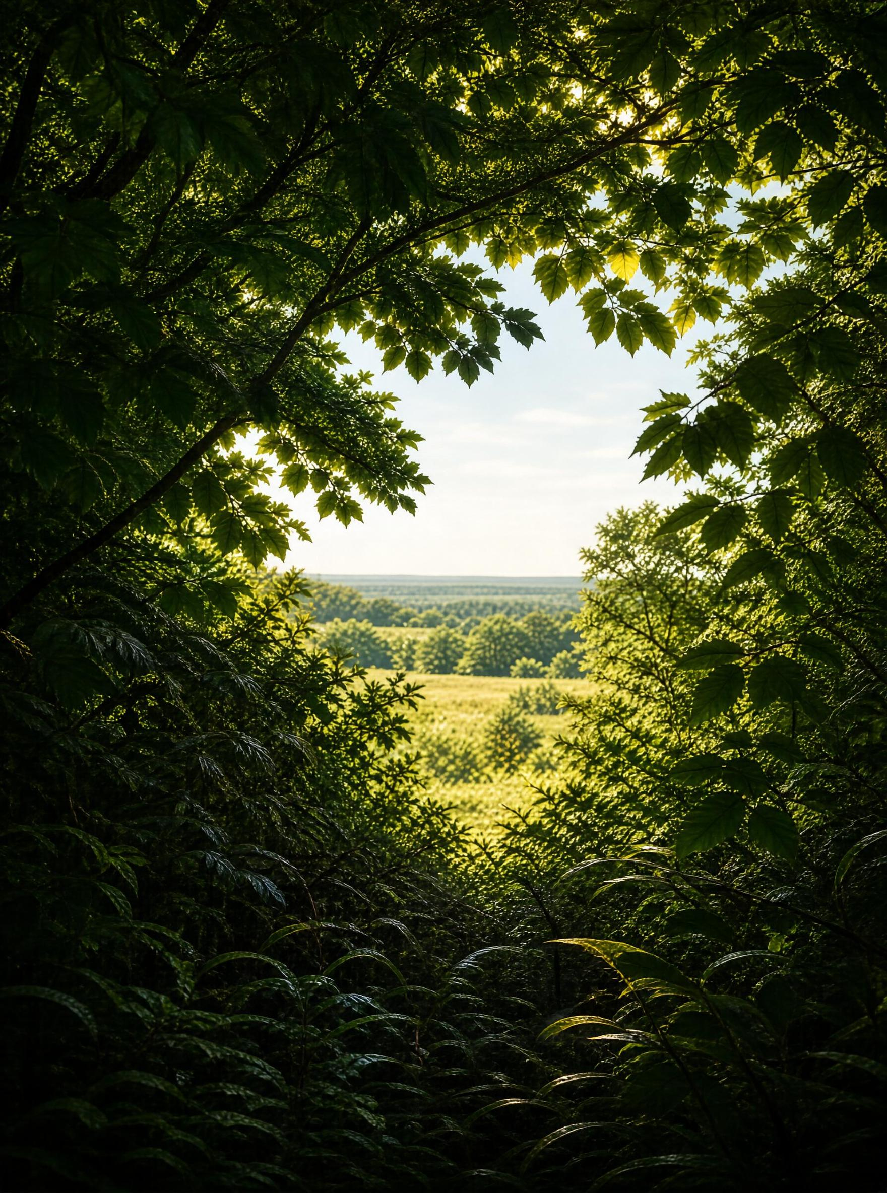 Sunlit Forest View