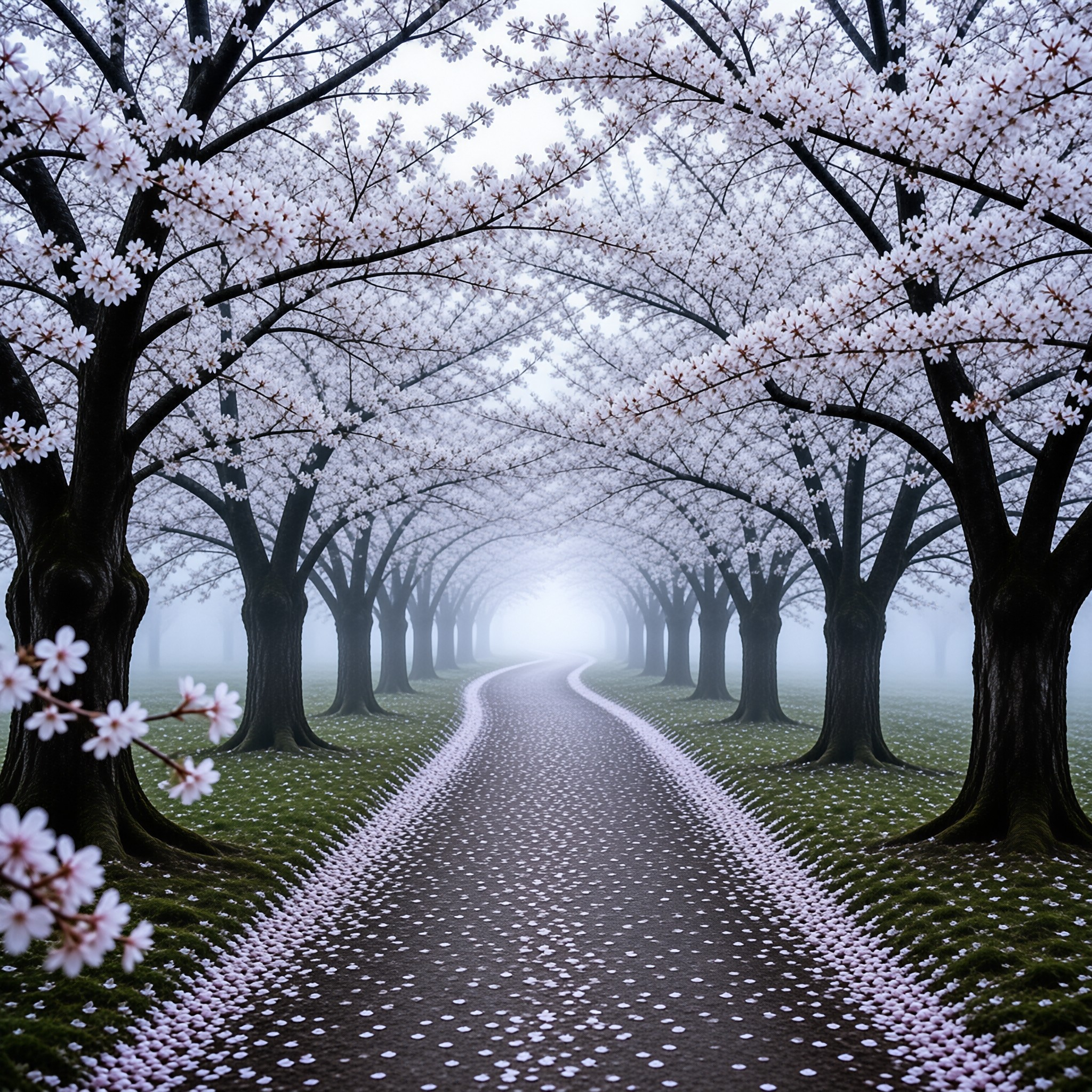 Cherry Blossom Alley Landscape