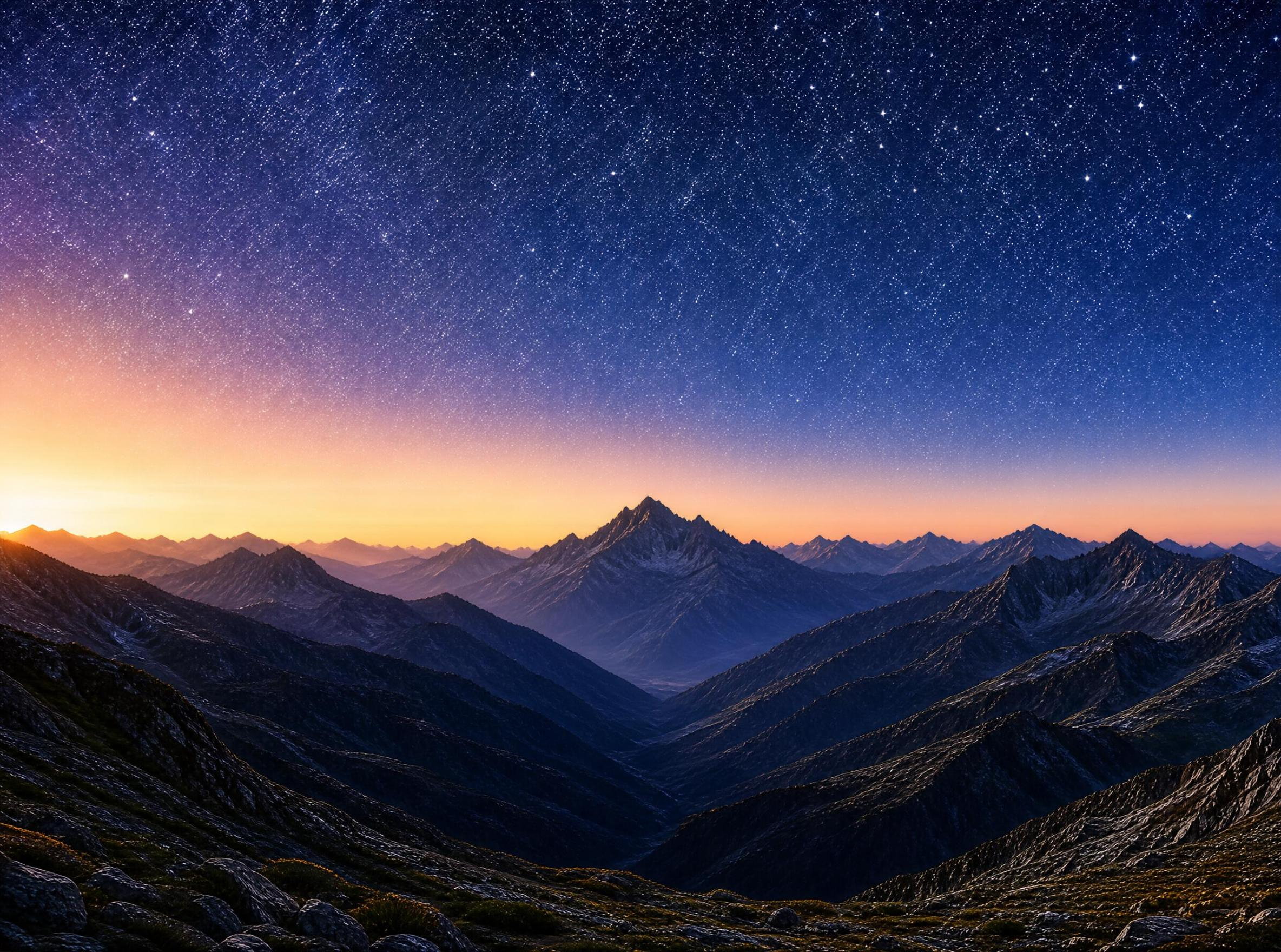 Mountain Stars at Twilight