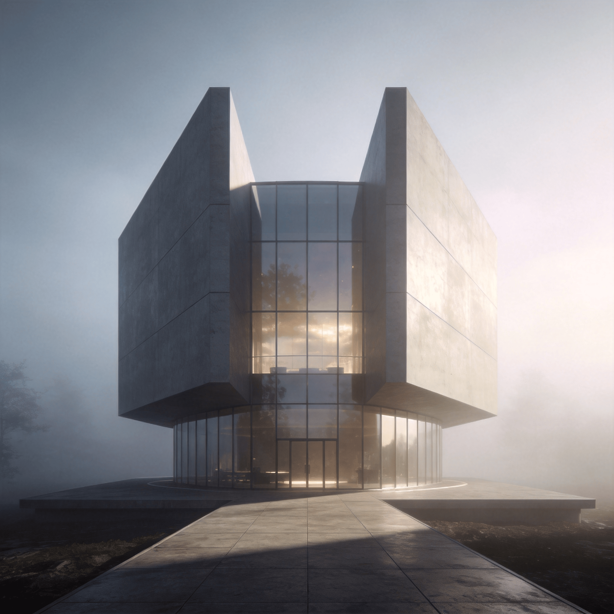 Observatory in Foggy Morning