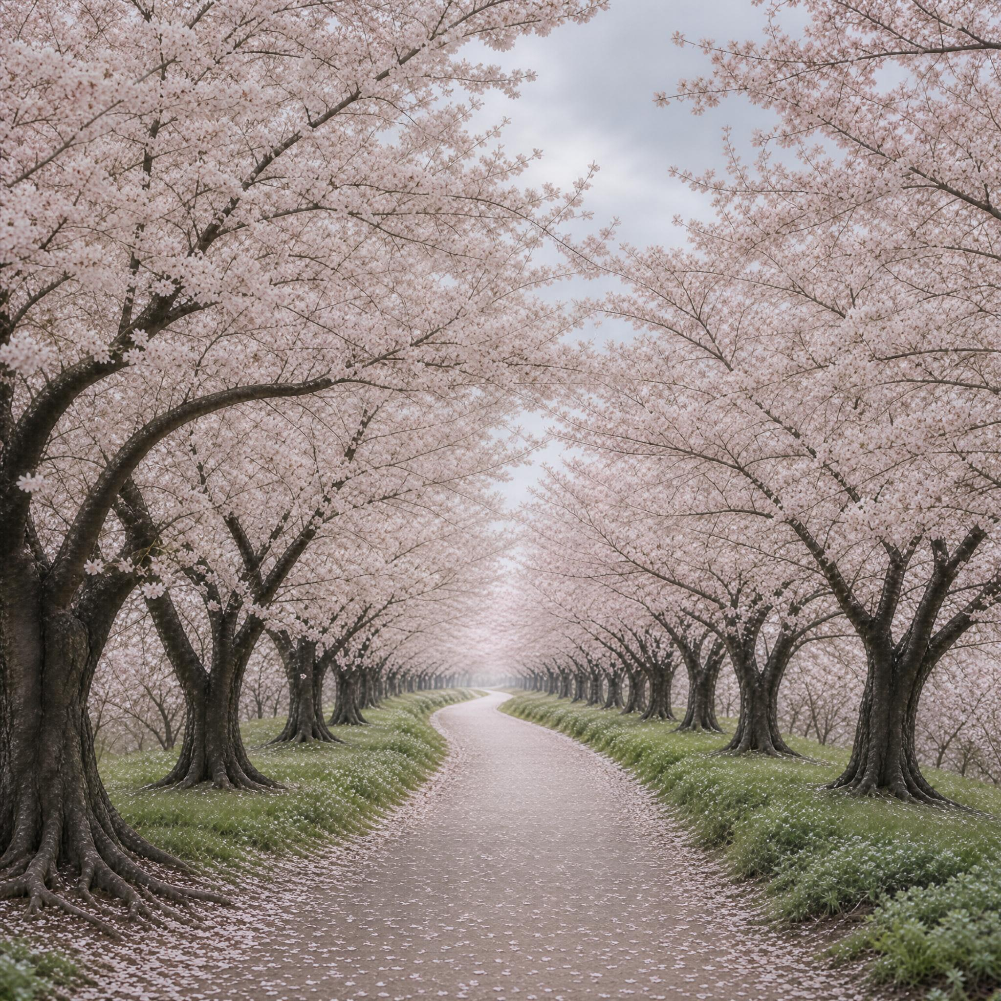 Cherry Blossom Tunnel Path