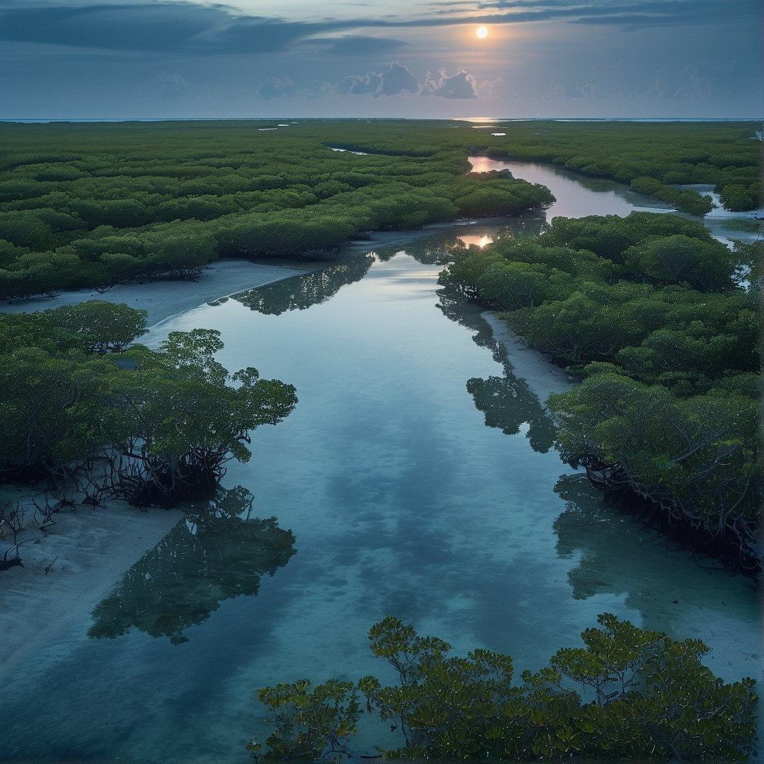 Mangrove Estuary at Dusk