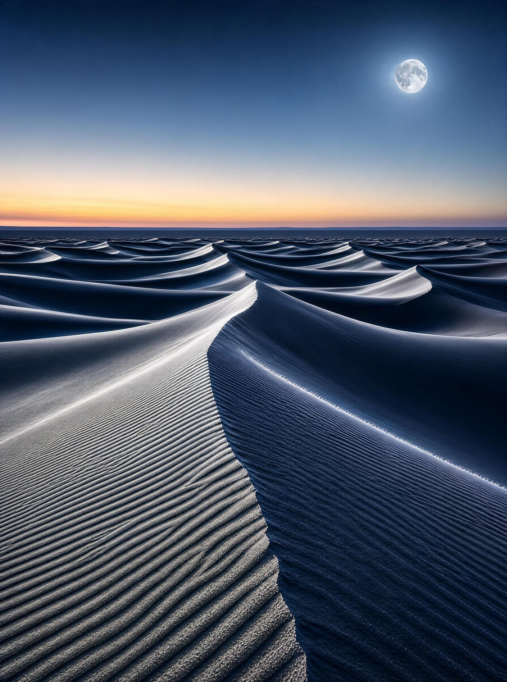 Desert Dunes at Night