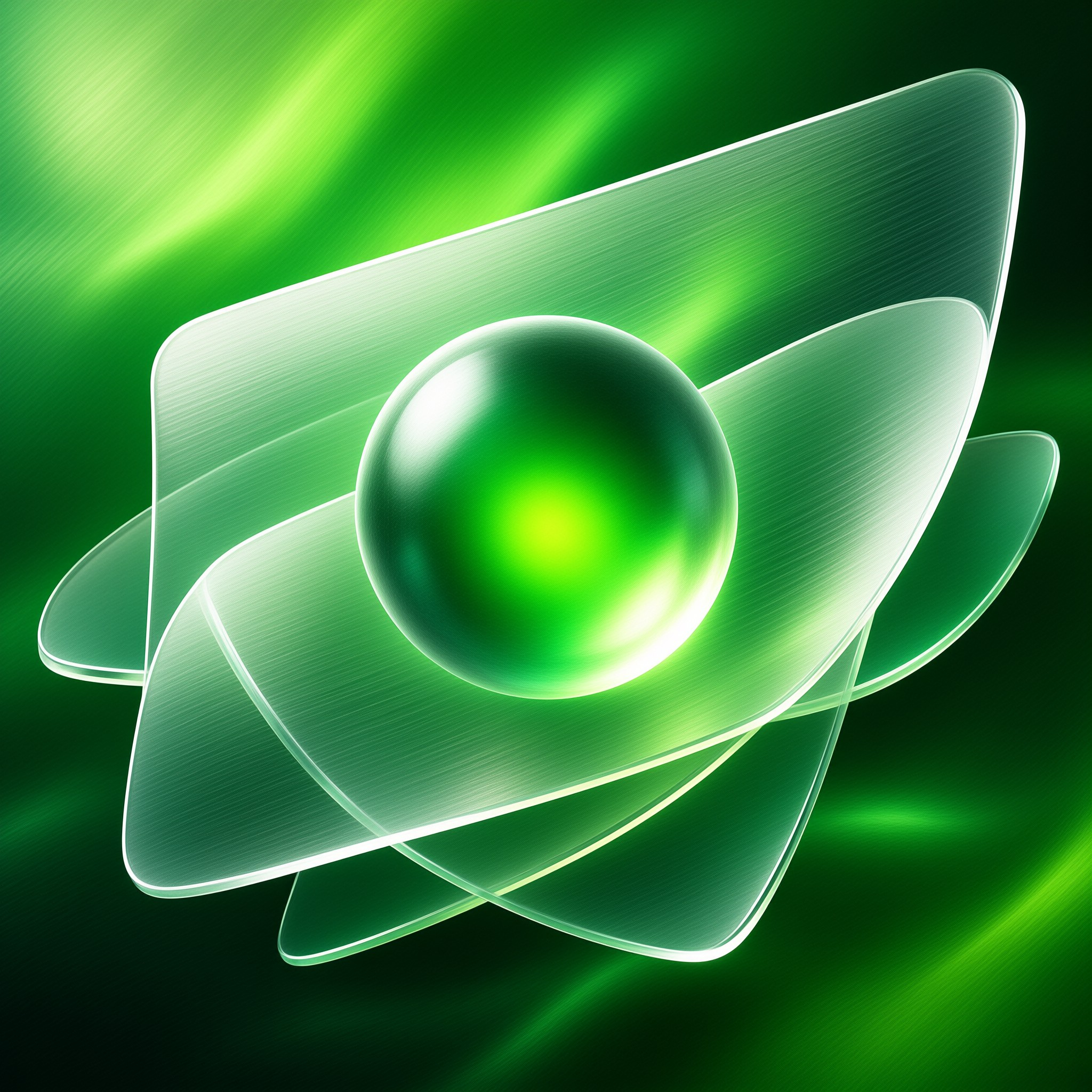 Green Abstract Atom Design