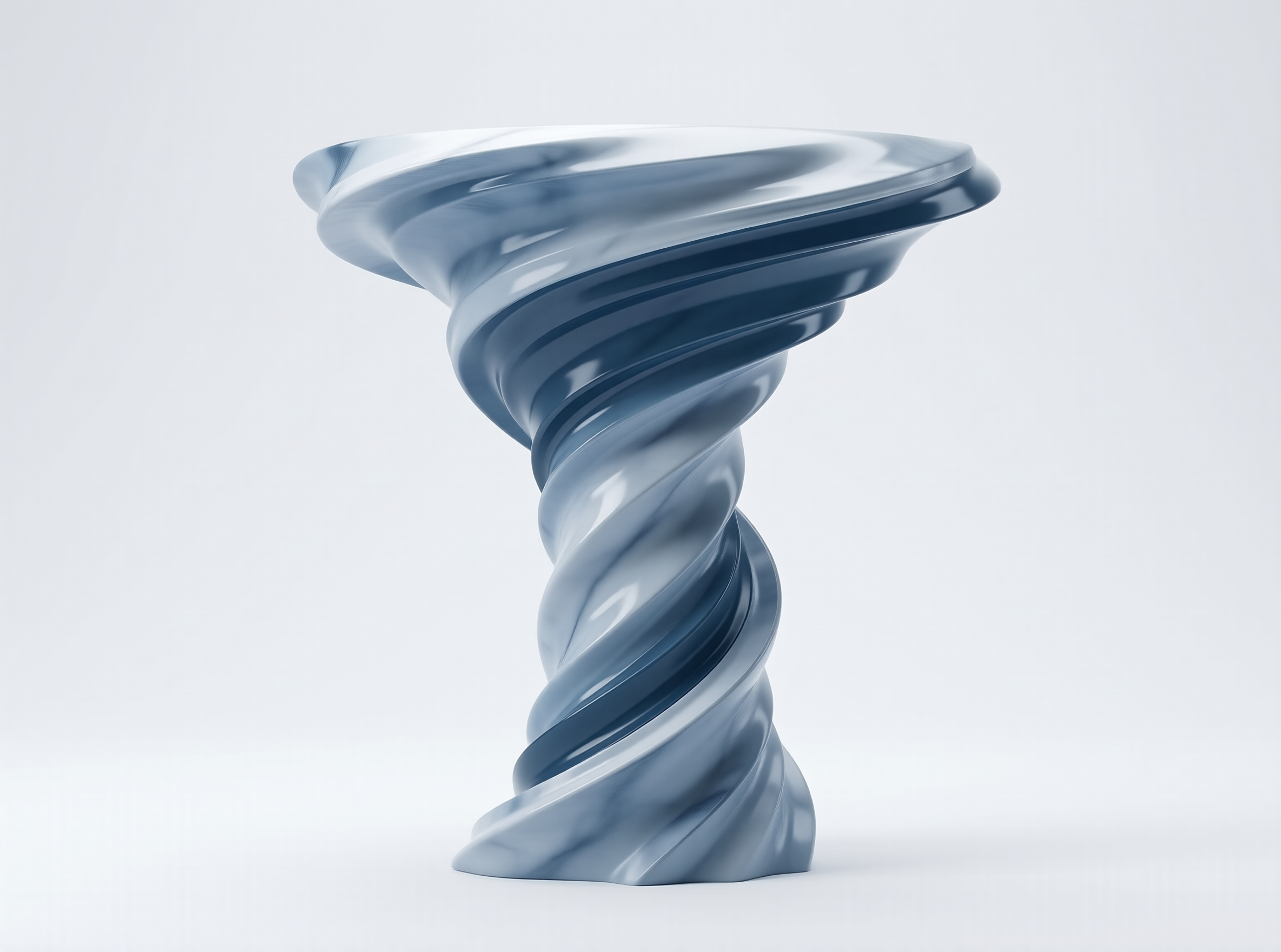 Twisted Sculptural Pedestal Table