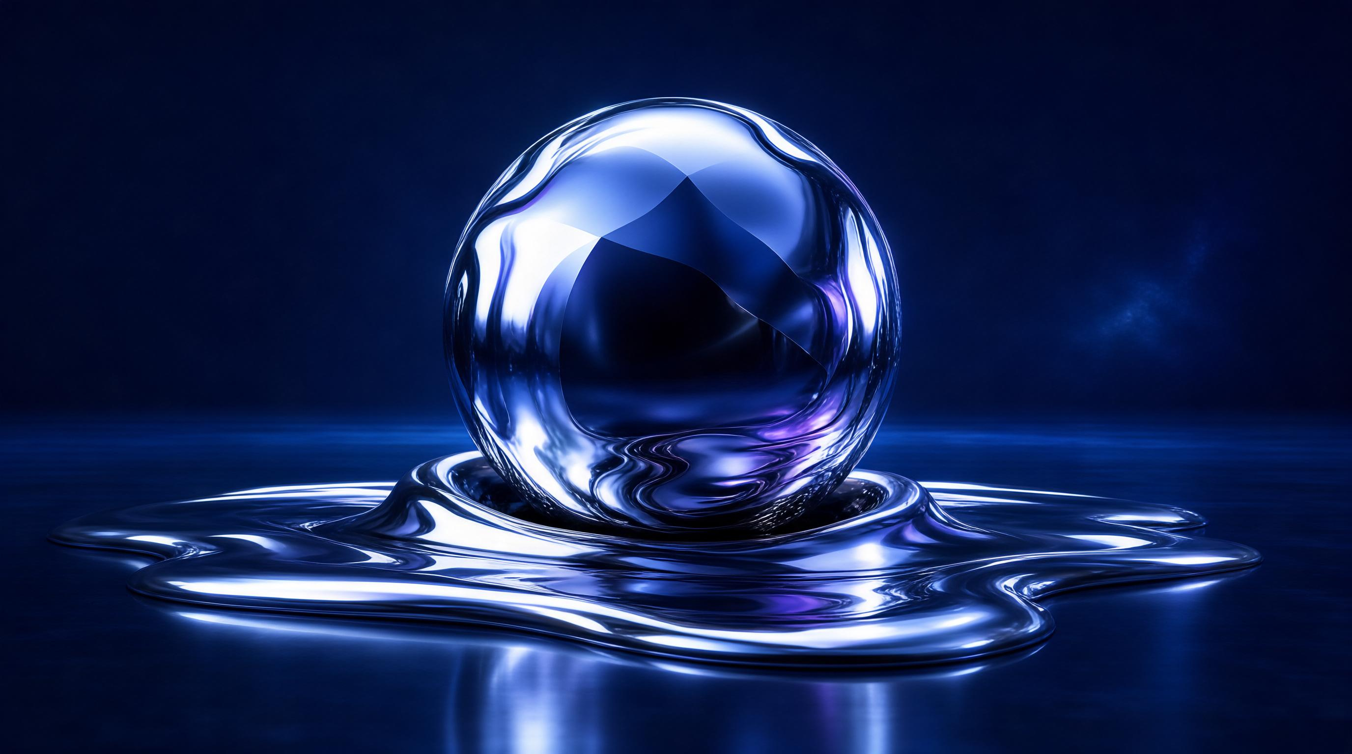 Metallic Sphere on Liquid